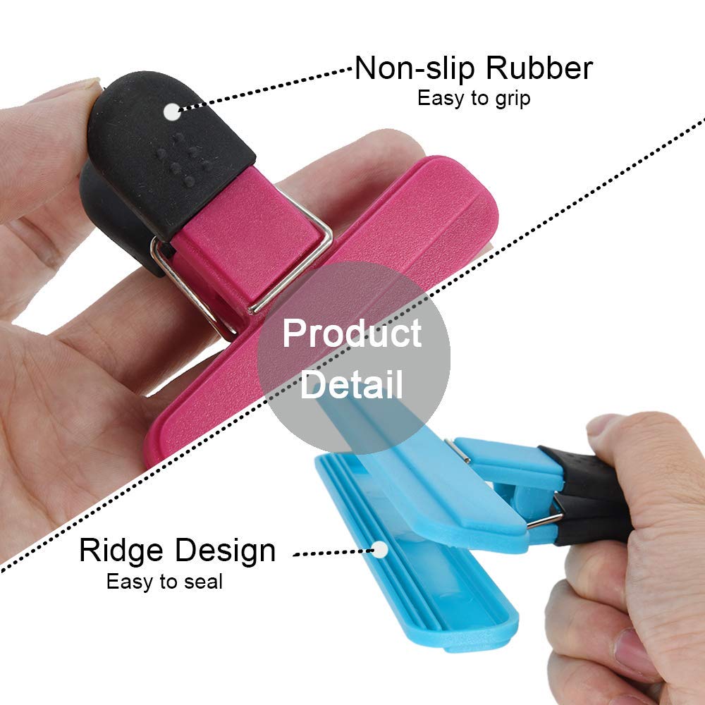 Food Chip Clips Bag Sealing Clips with Good Grips (6 Count)