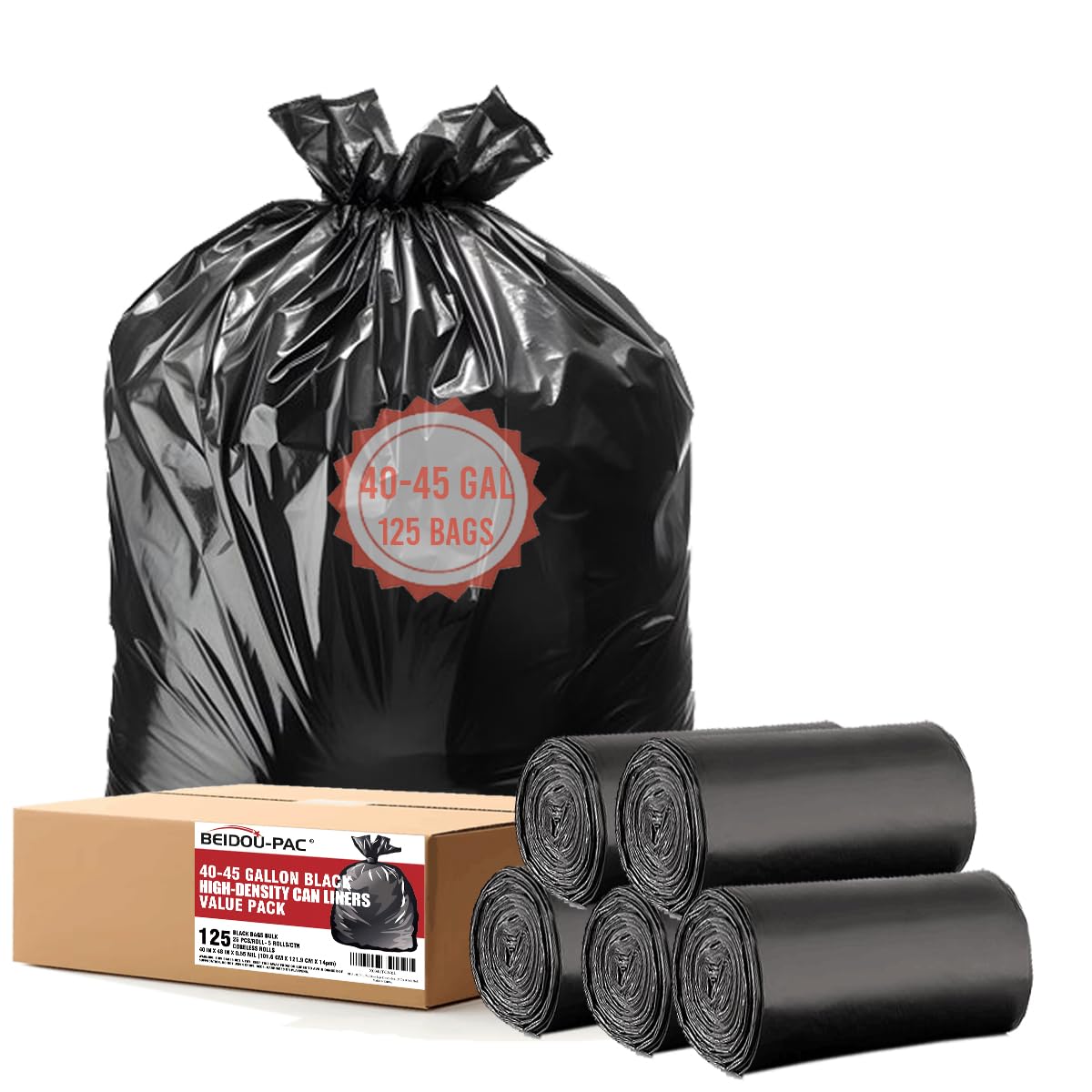 40 45 Gallon Lawn & Leaf Trash Bags (125 Count)