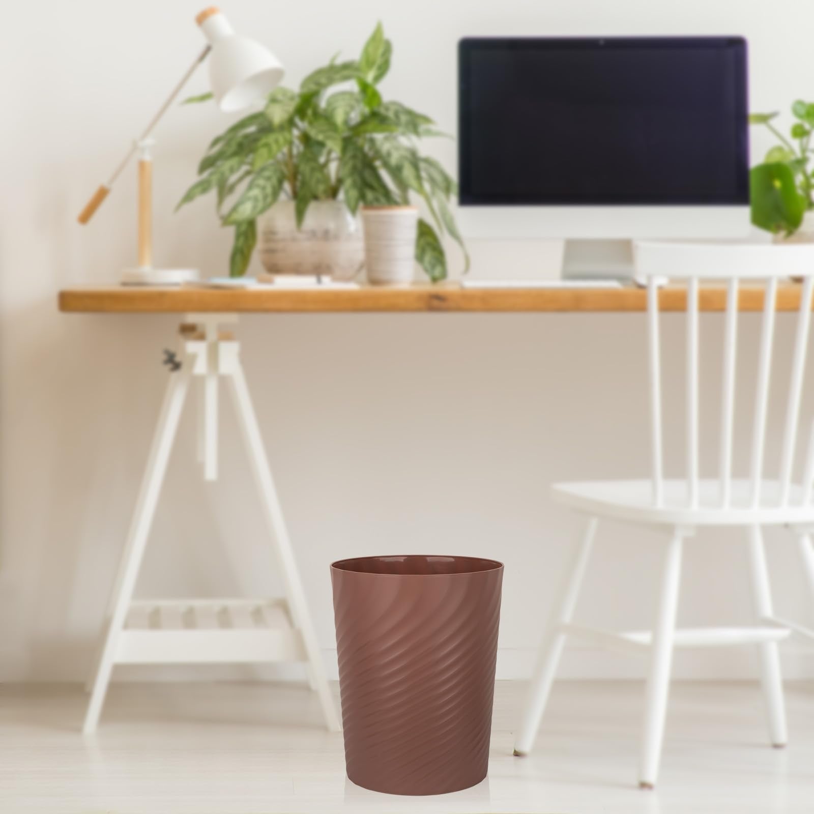 Plastic Small Bathroom Trash Can Wastebasket Garbage Can