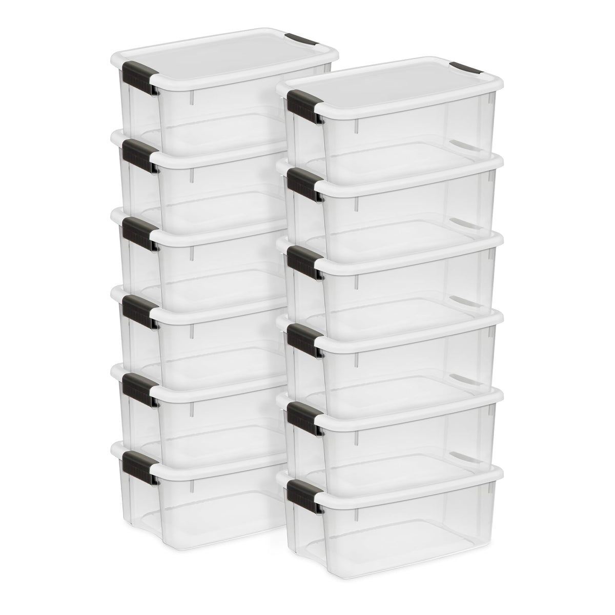 Ultra Latch Box with Lids for Home and Office (12 Count)