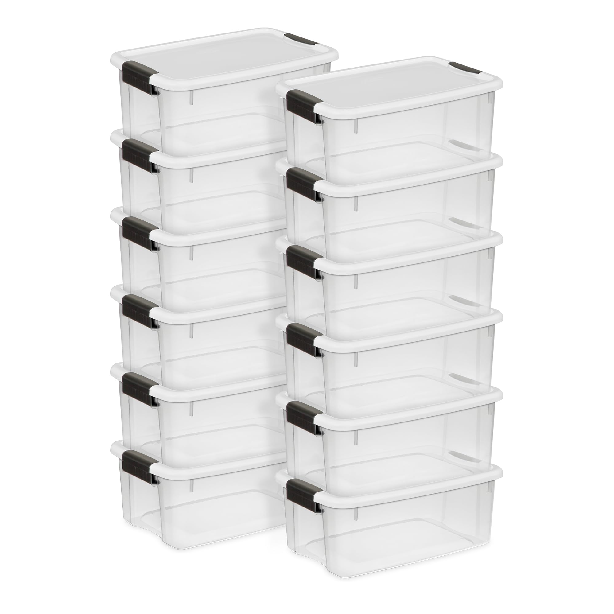 Ultra Latch Box with Lids for Home and Office (12 Count)