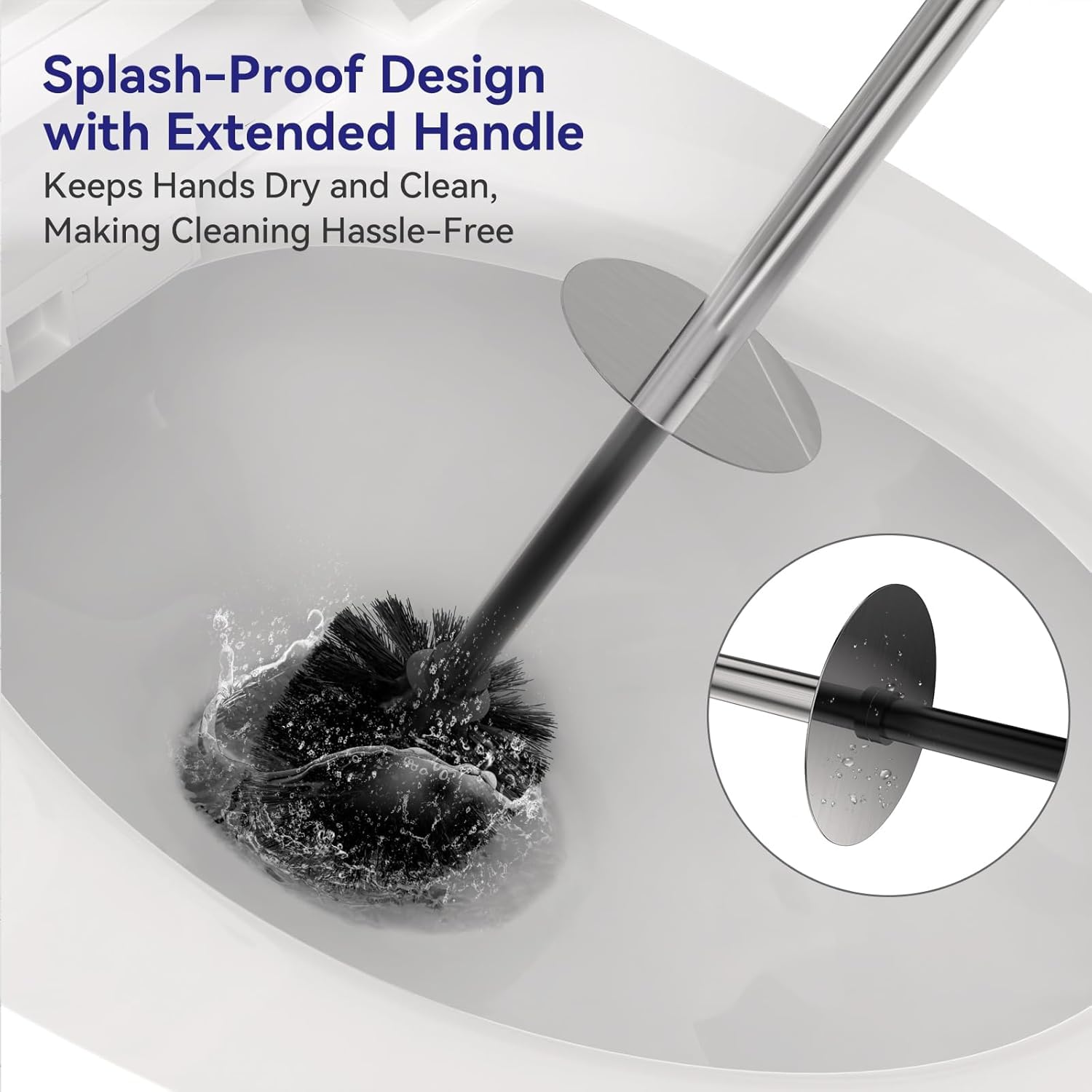 Stainless Steel Toilet Bowl Brush and Holder for Bathroom