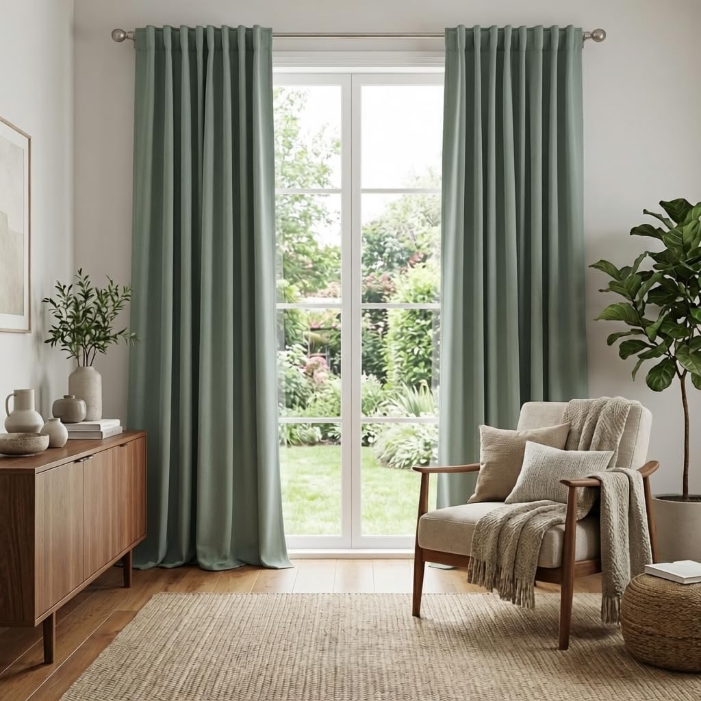 Extra Long Blackout Curtains for Living Room 108 inches Extra Long (2 Count)