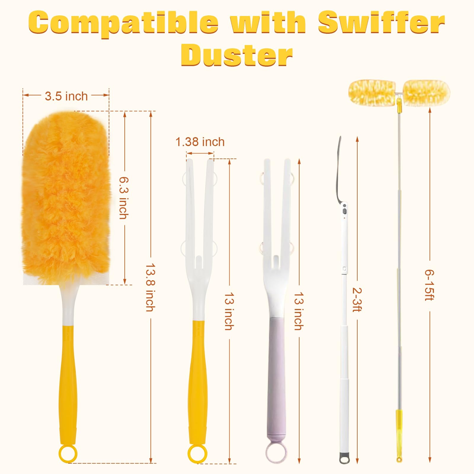 360° Heavy Duty Duster Refills for Swiffer Duster (30 Count)