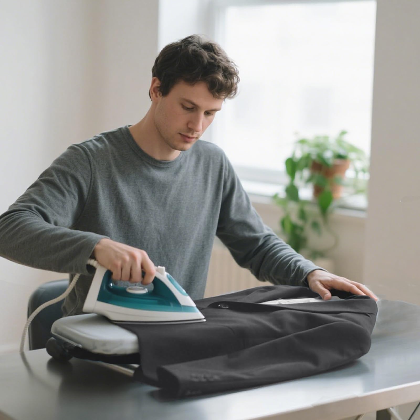 Small Ironing Board with Iron Holder