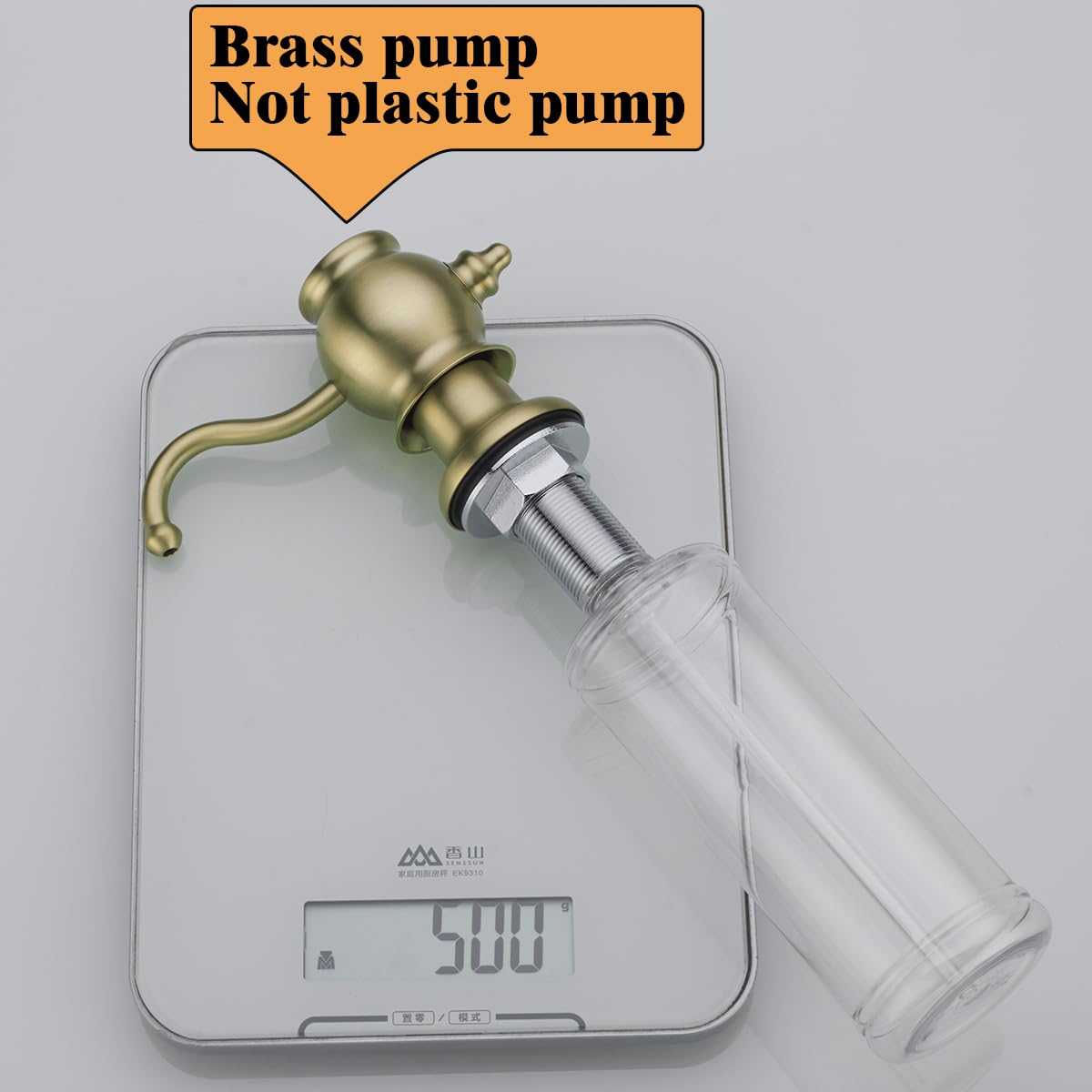 Brushed Gold Soap Dispenser for Kitchen Sink