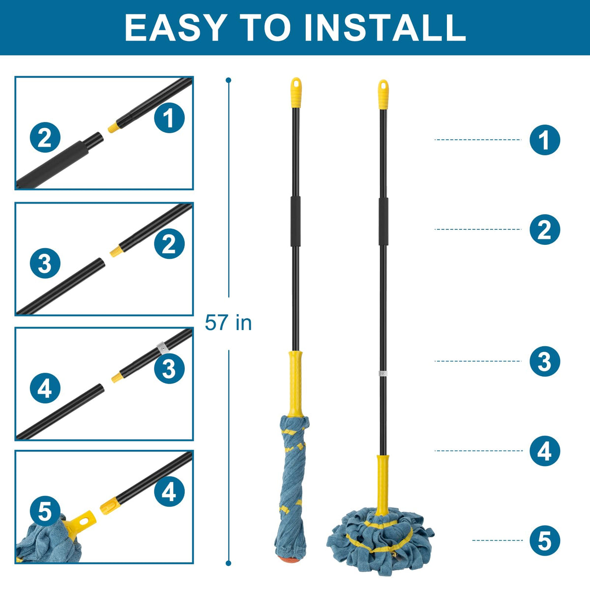 Self Wringing Twist Mop for Floor Cleaning