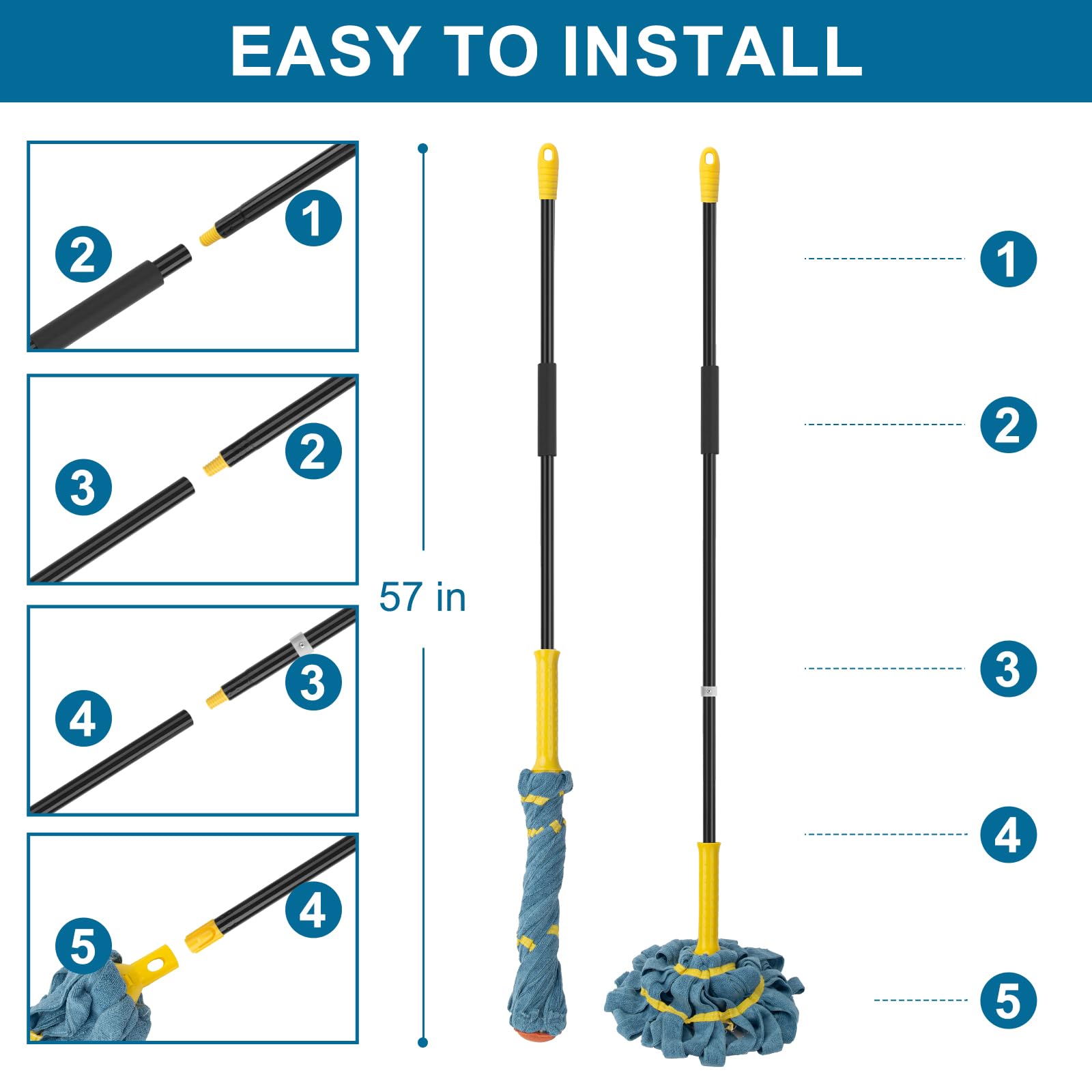 Self Wringing Twist Mop for Floor Cleaning