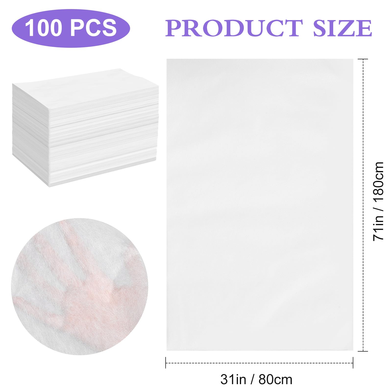 100 Pack Disposable Bed Sheets (100 Count)