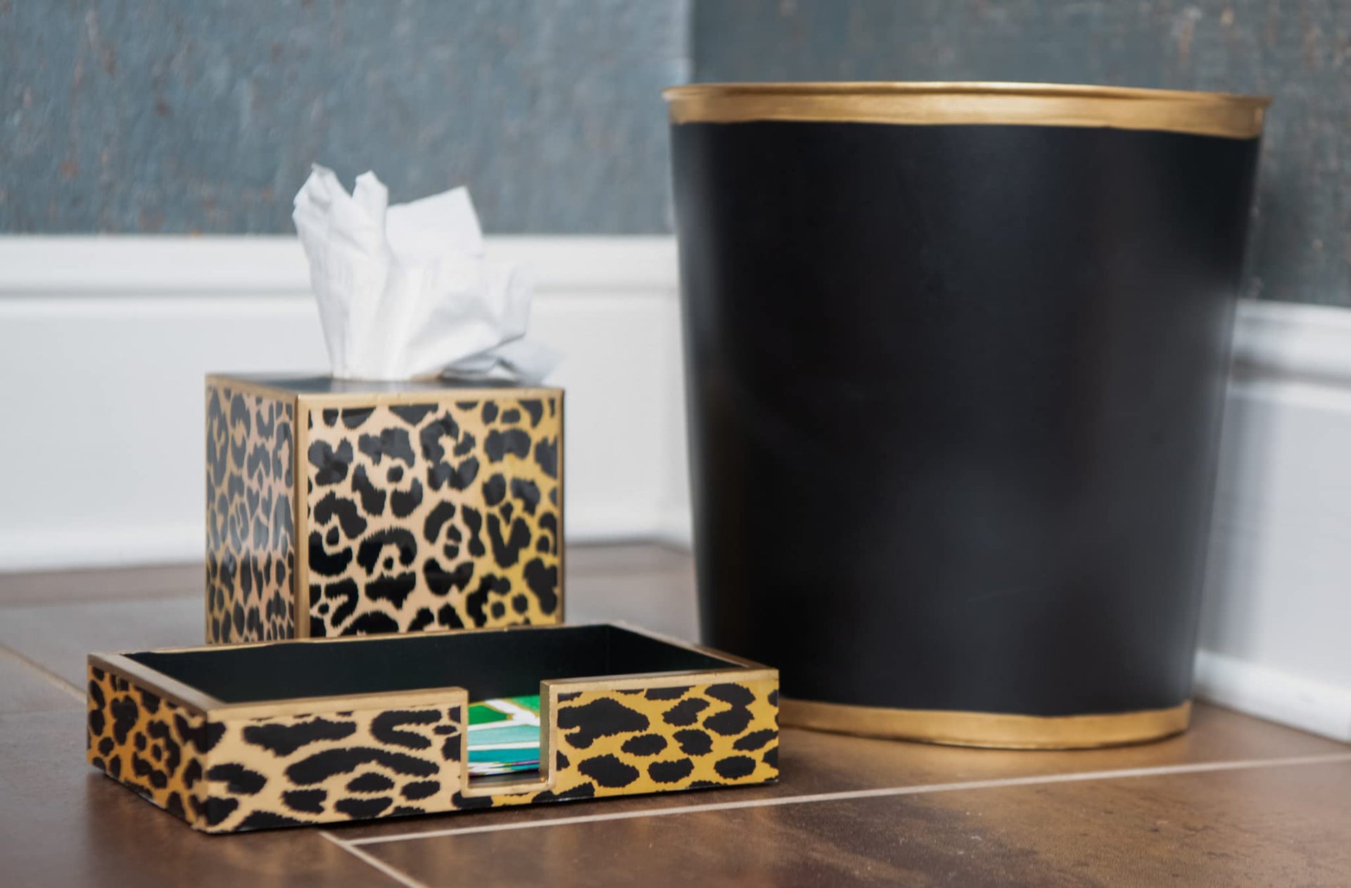 Mattie Line Oval Wastebasket & Garbage Bin