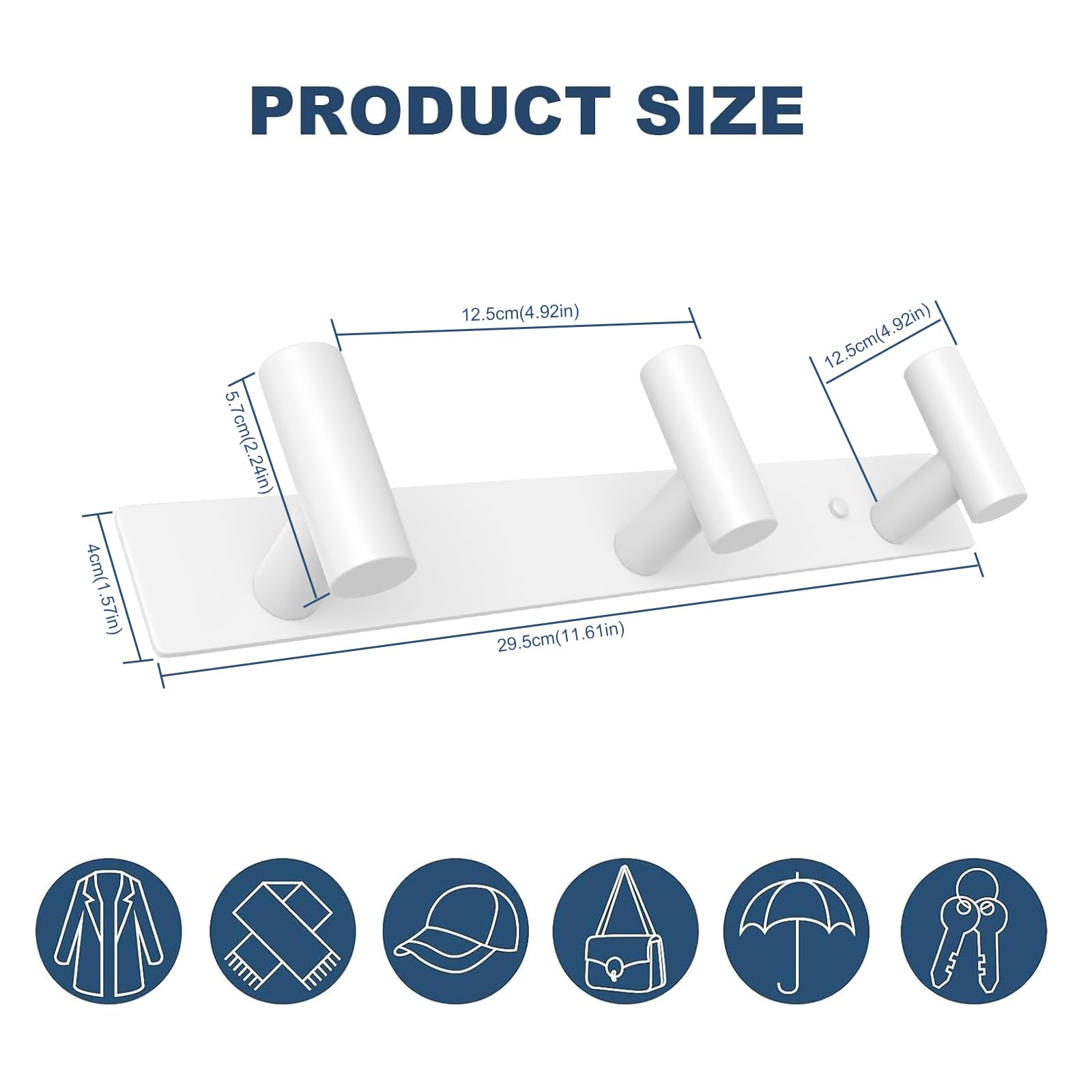 Hat and Coat Wall Mount Rack (2 Count)
