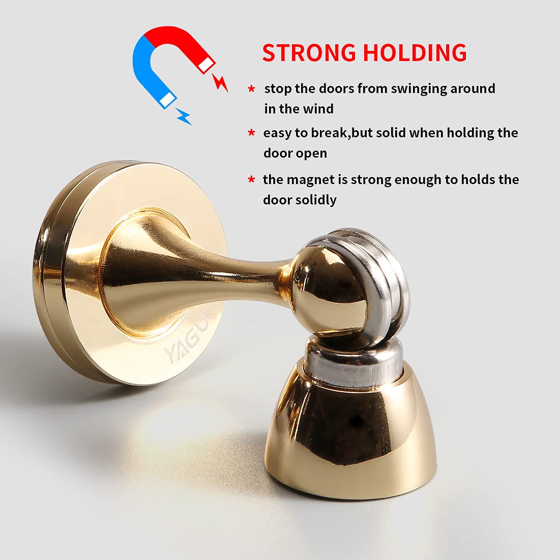 2 Pack Magnetic Door Stoppers Holder (2 Count)