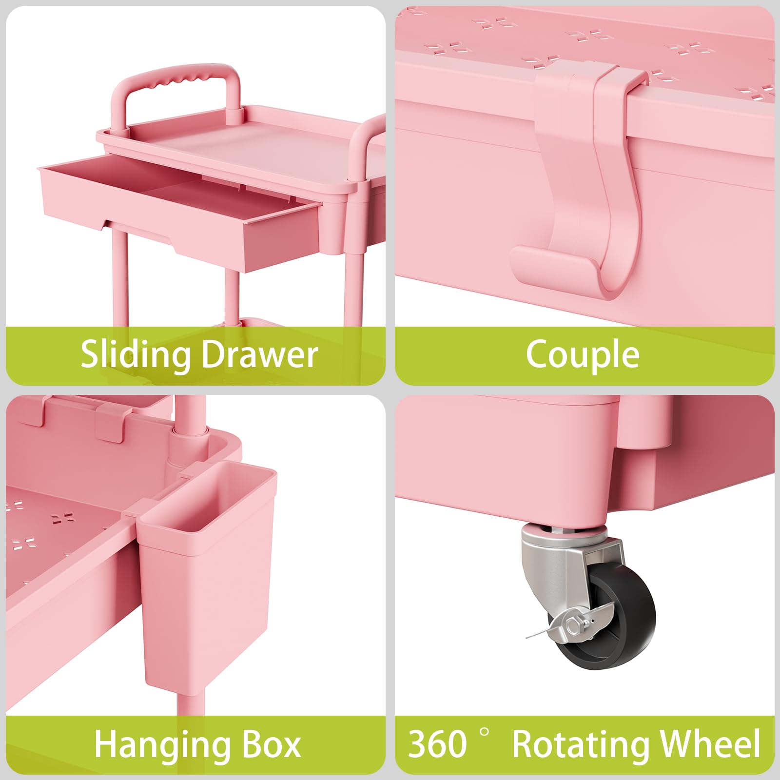 3 Tier Rolling Cart Organizer