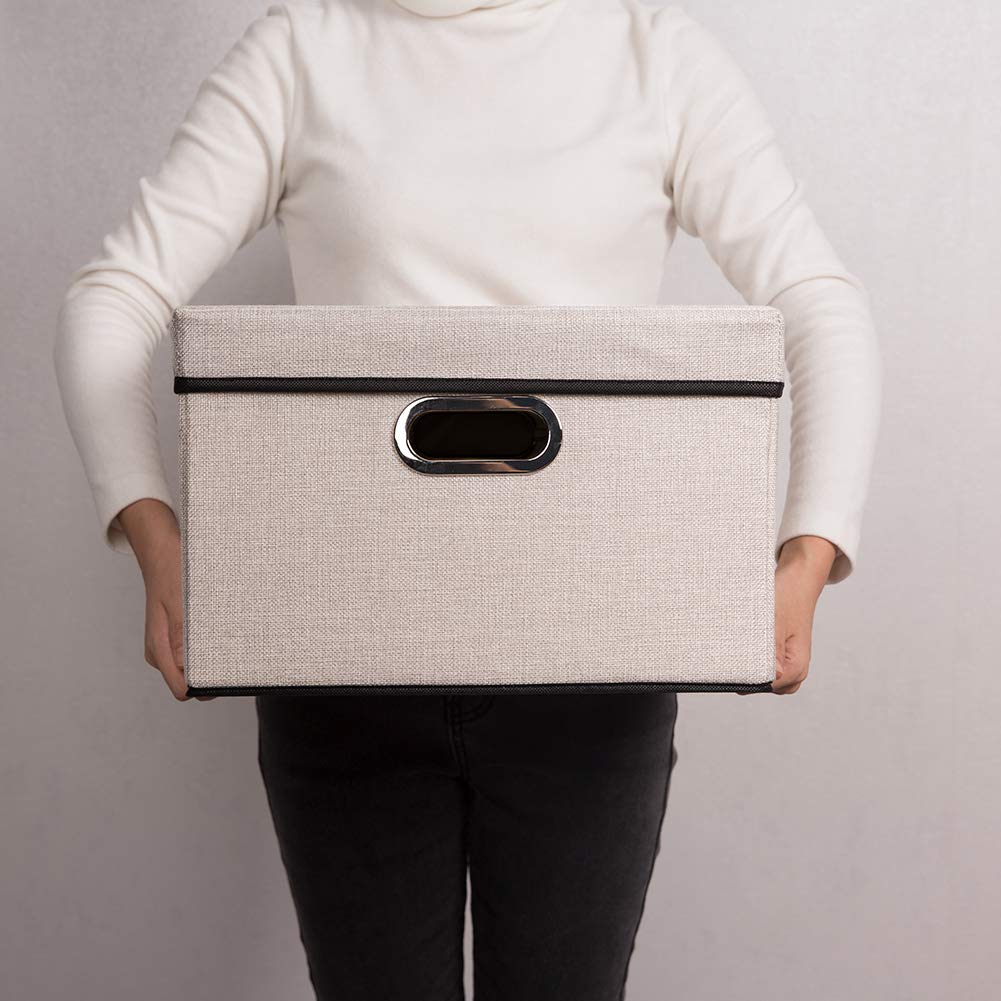Foldable Storage Bin with Lid [5 (5 Count)