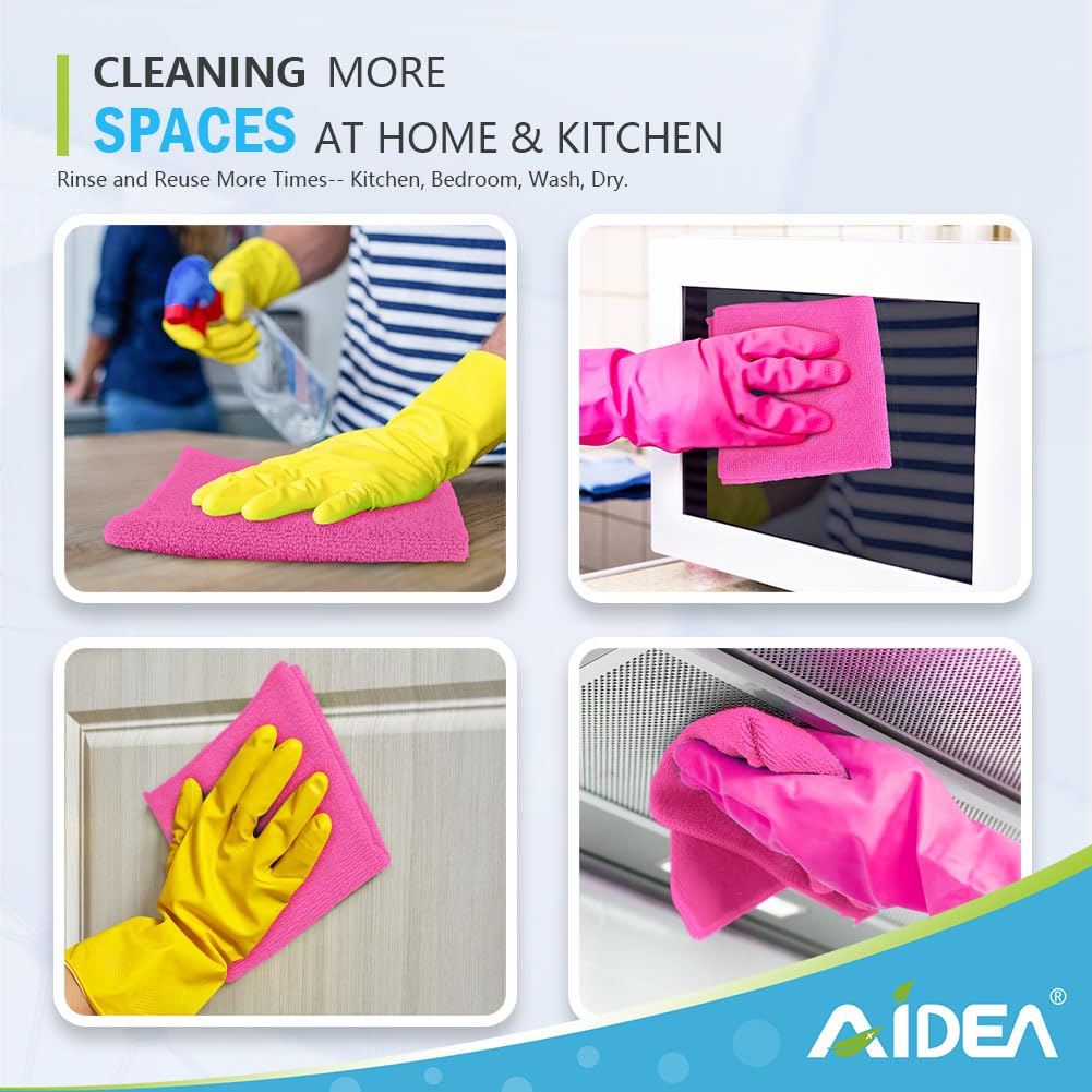Pink Microfiber Cleaning Cloth (12 Count)