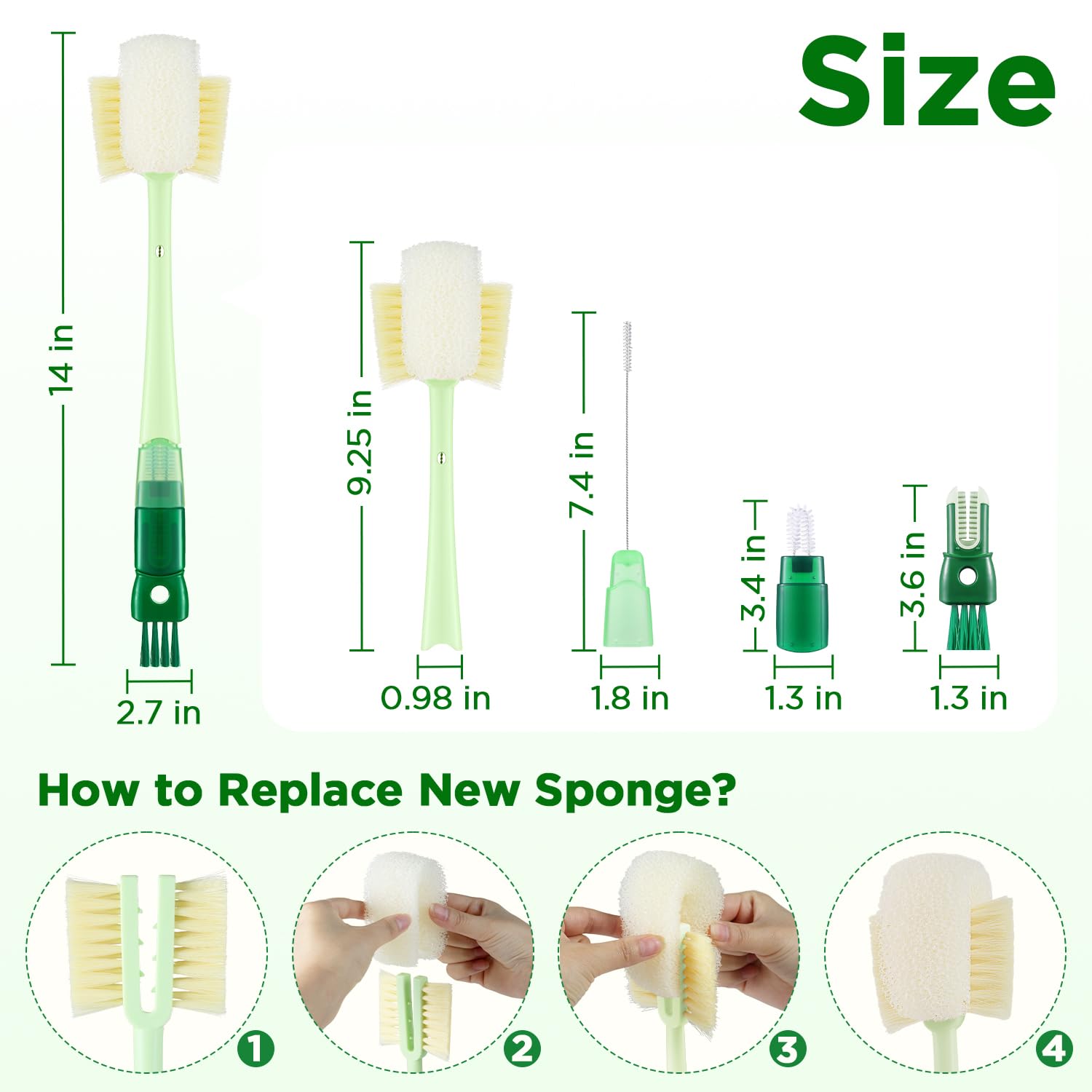 6 Pack Bottle Brush Cleaning Set (6 Count)