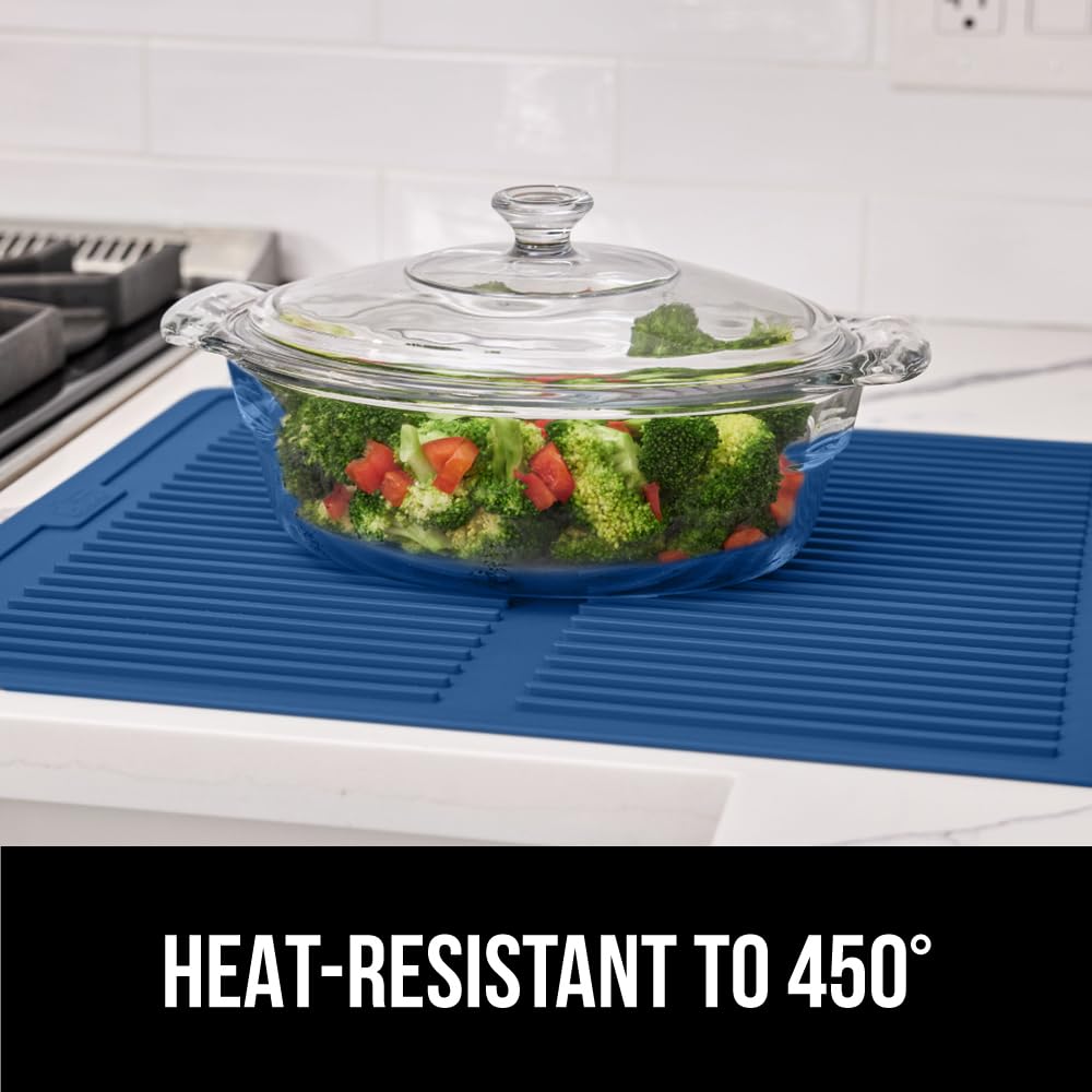 100% BPA Free Patented Silicone Dish Drying Mat for Kitchen Counter