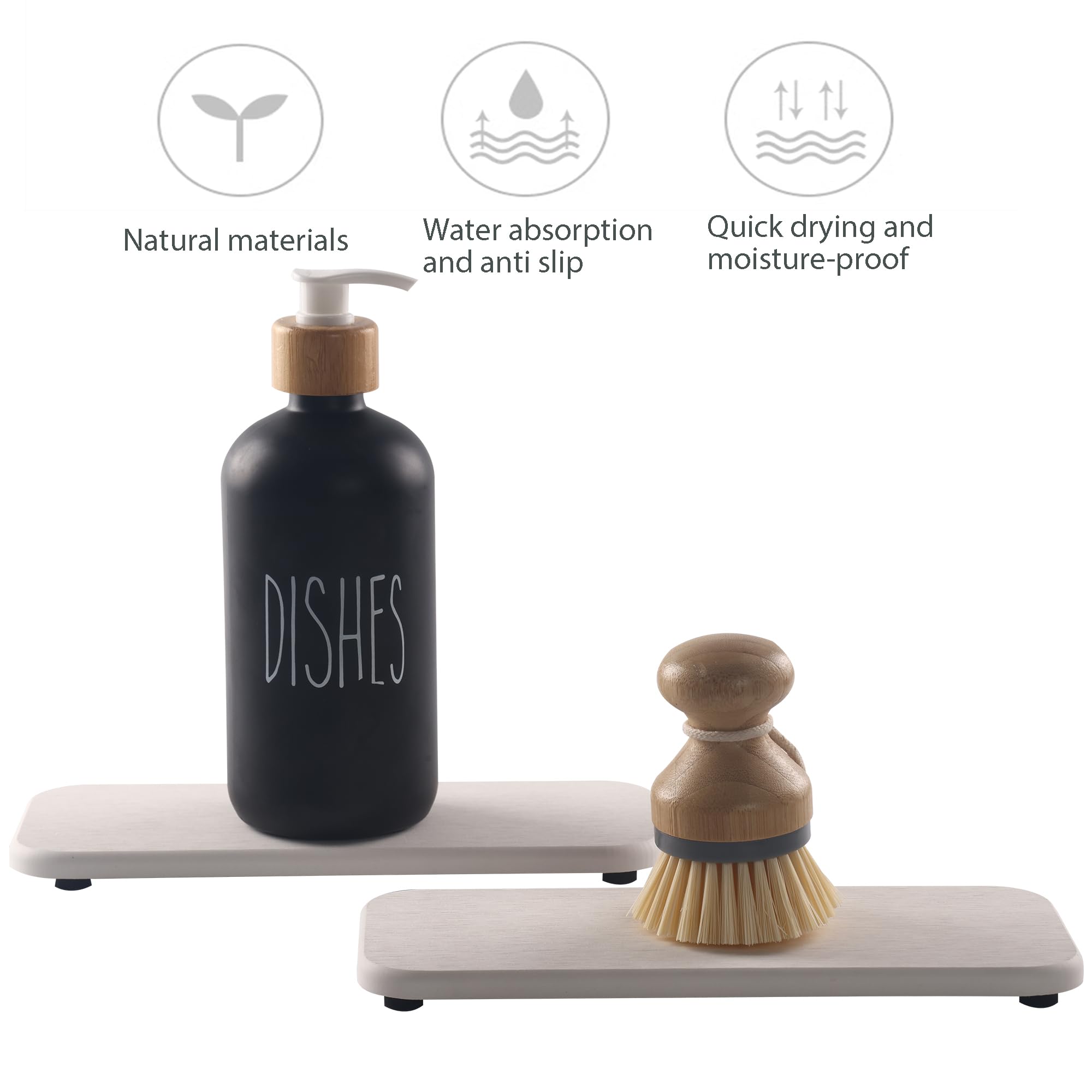 2 Pcs Sink Stone Soap Trays (2 Count)