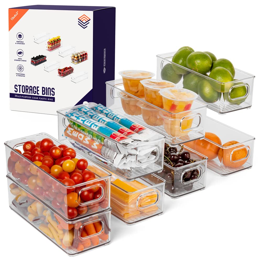Plastic Pantry Organization and Food Storage Bin (8 Count)