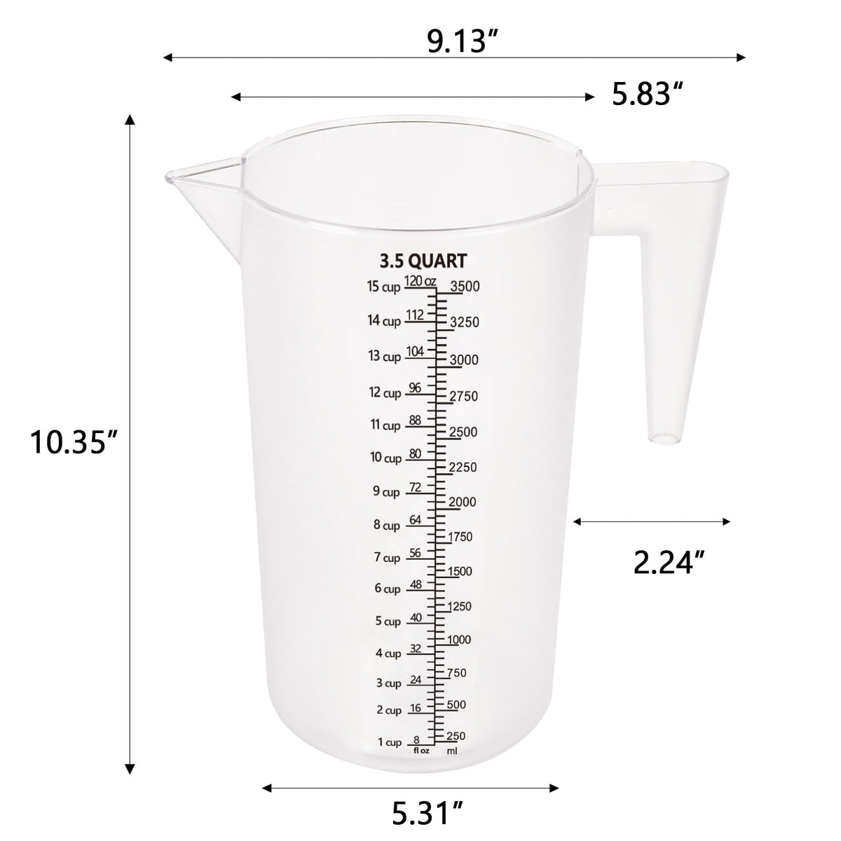 120oz Plastic Measuring Pitcher