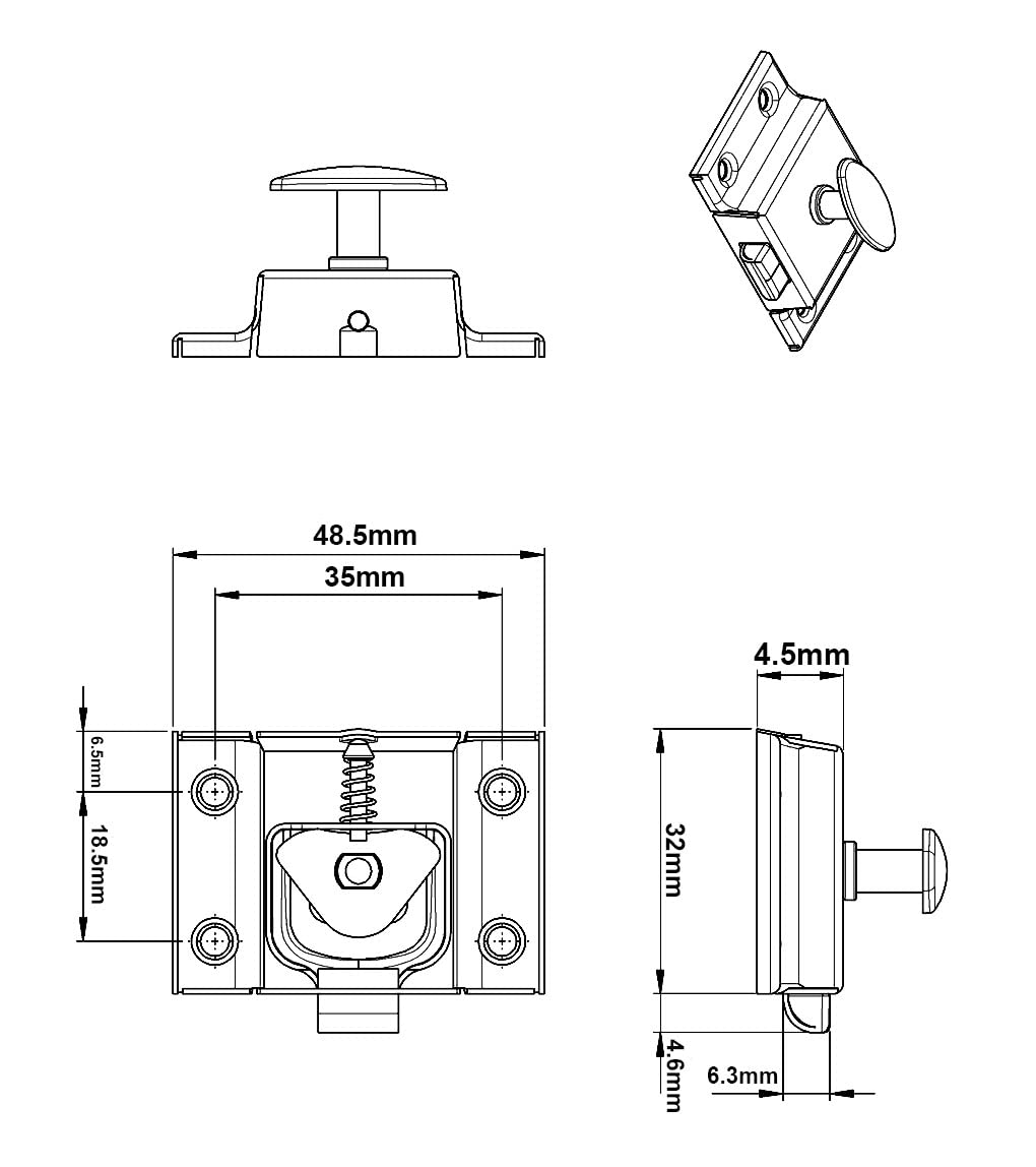 Oval Turn Cabinet Latch