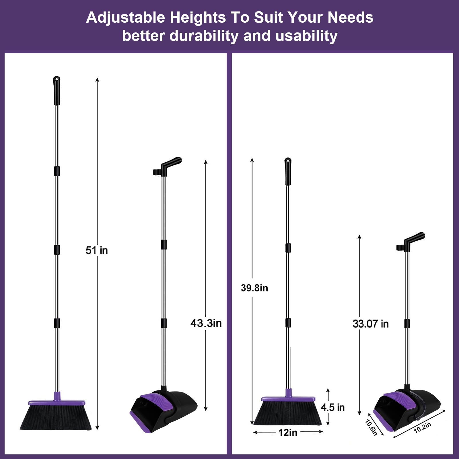 Broom with Dustpan Combo Set