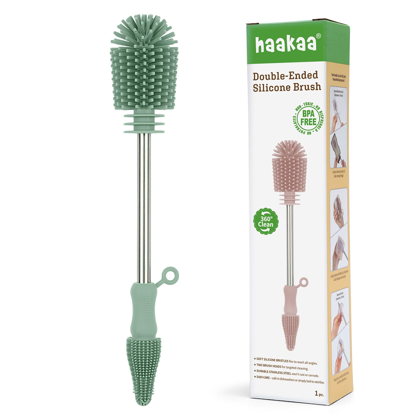 Silicone Cleaning Brush for Baby Bottles and Crevices