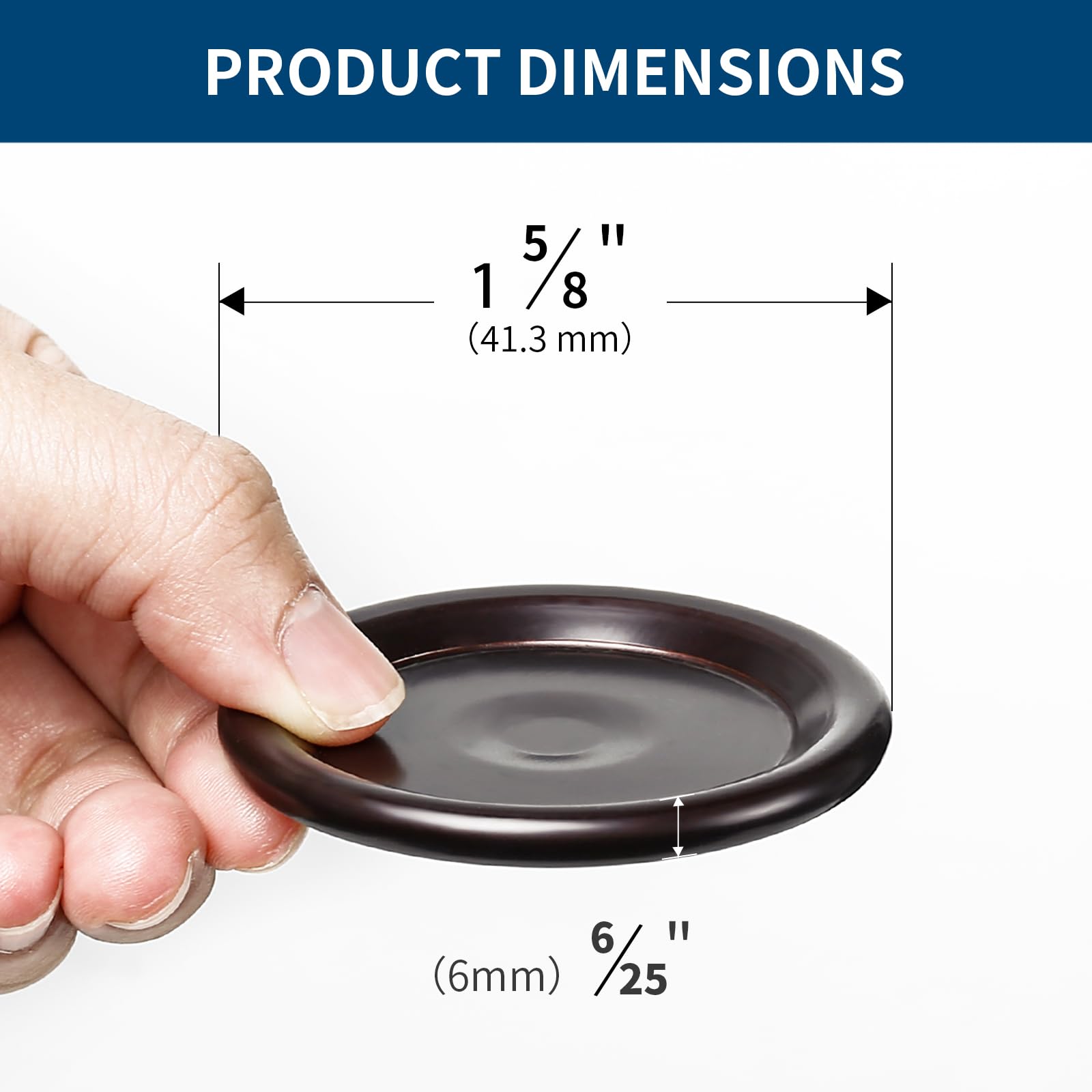 1.63" Round Non Slip Furniture Pads to Prevent Floor Scratches (16 Count)
