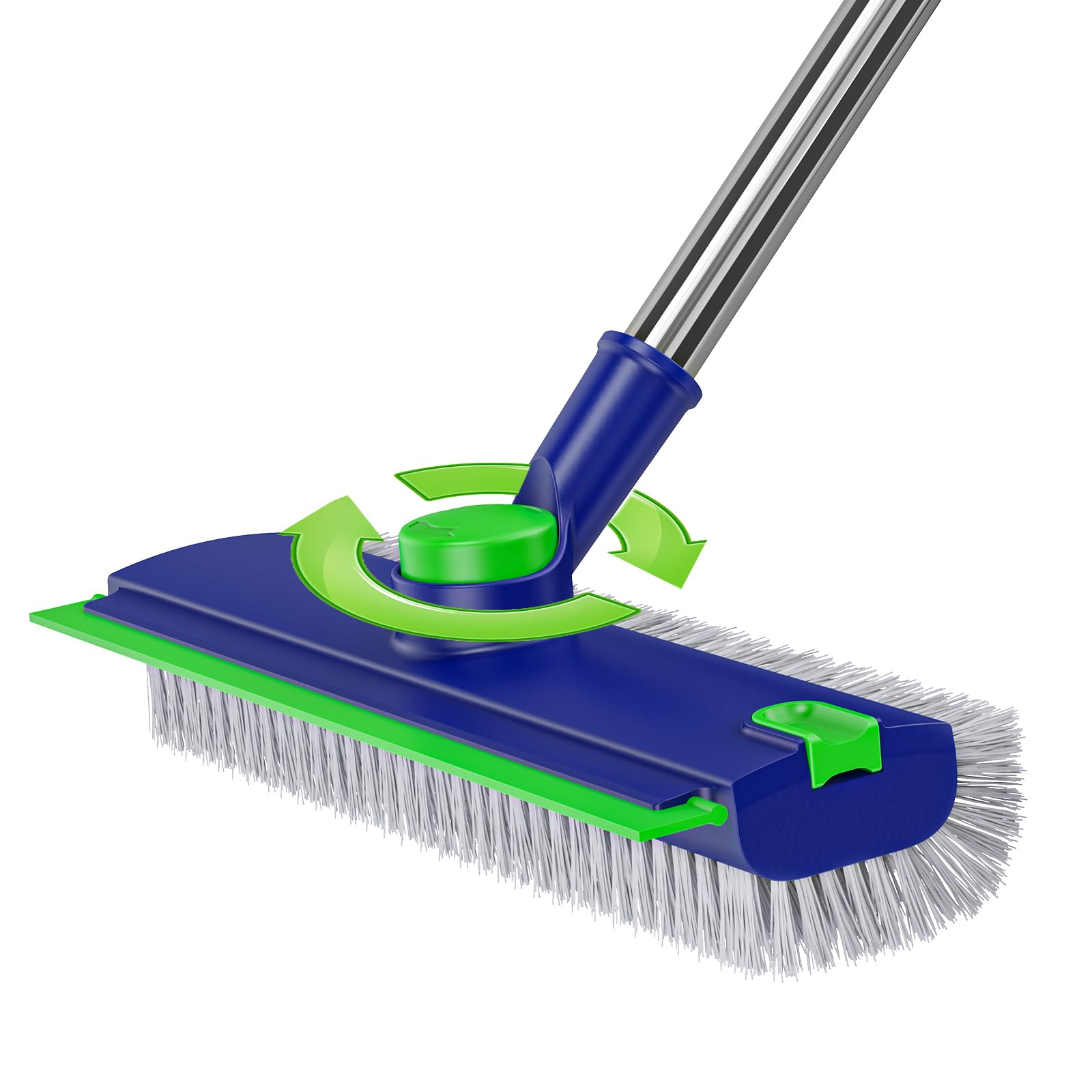 3 in 1 Floor Scrub Brush with Long Handle & Squeegee