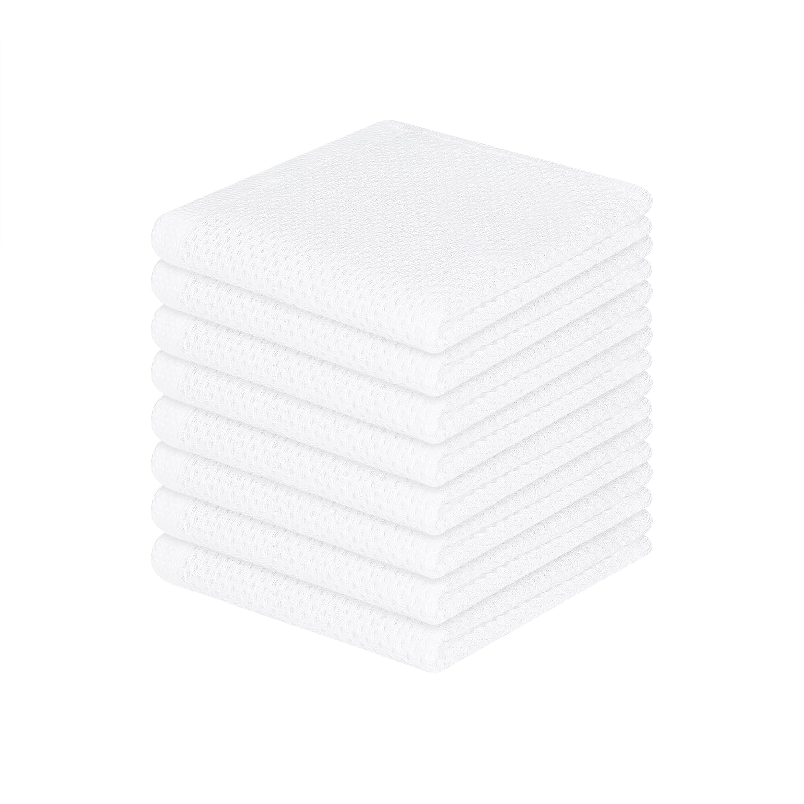 100% Cotton Waffle Weave Kitchen Dish Cloths 8 (8 Count)
