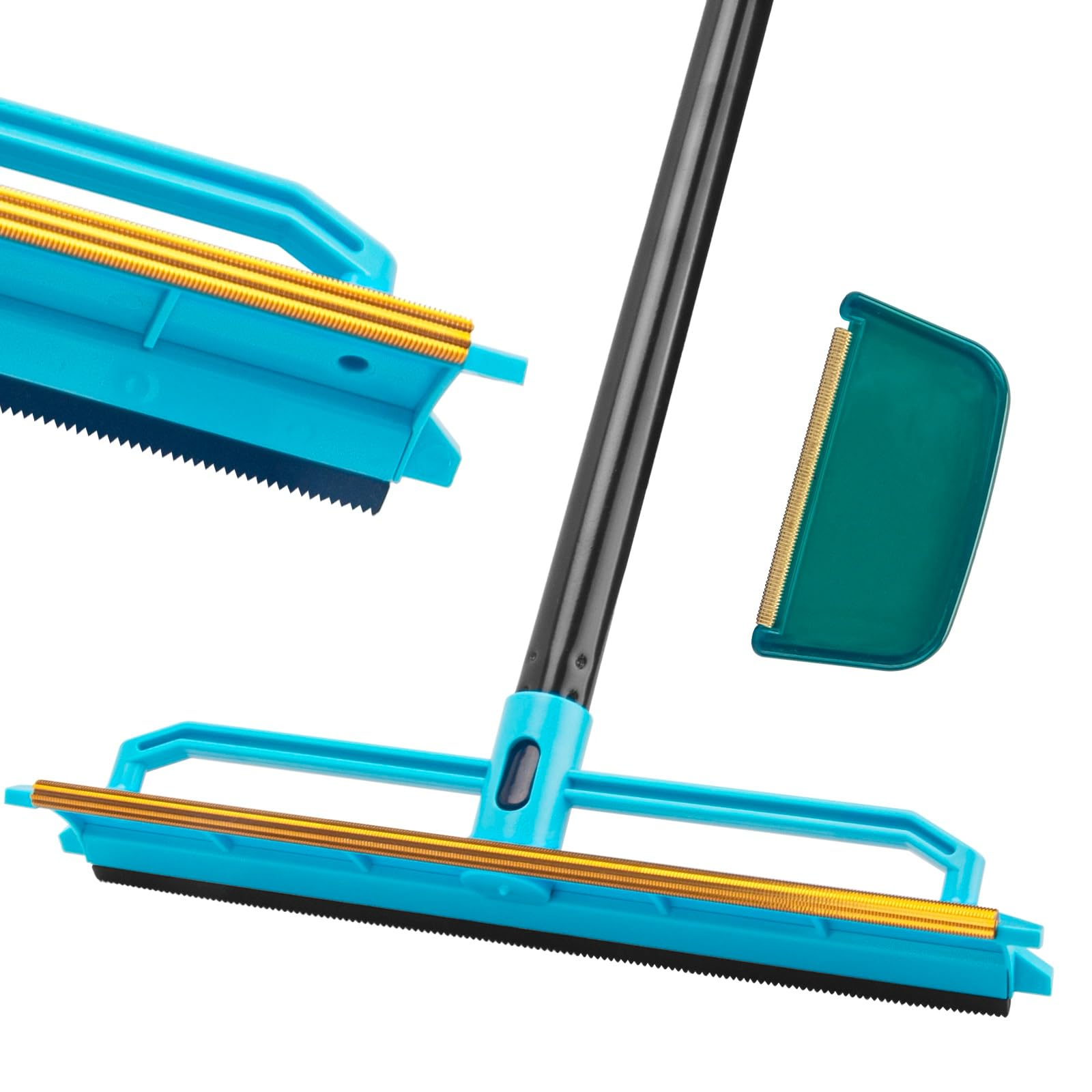 Carpet Rake Pet Hair Removal Tool with 56" Long Handle