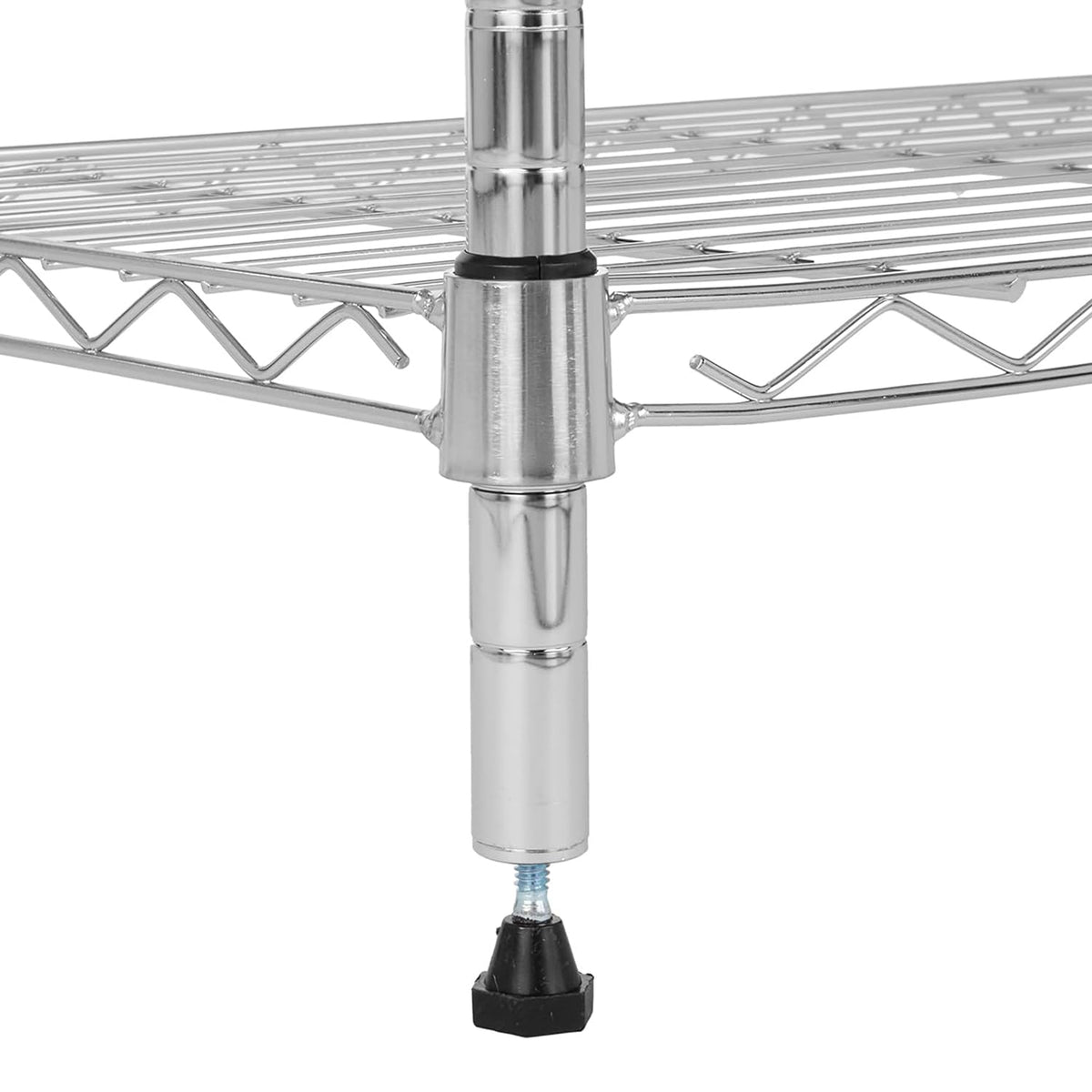 3 Shelf Adjustable Heavy Duty Steel Wire Shelving Rack with Chrome Finish