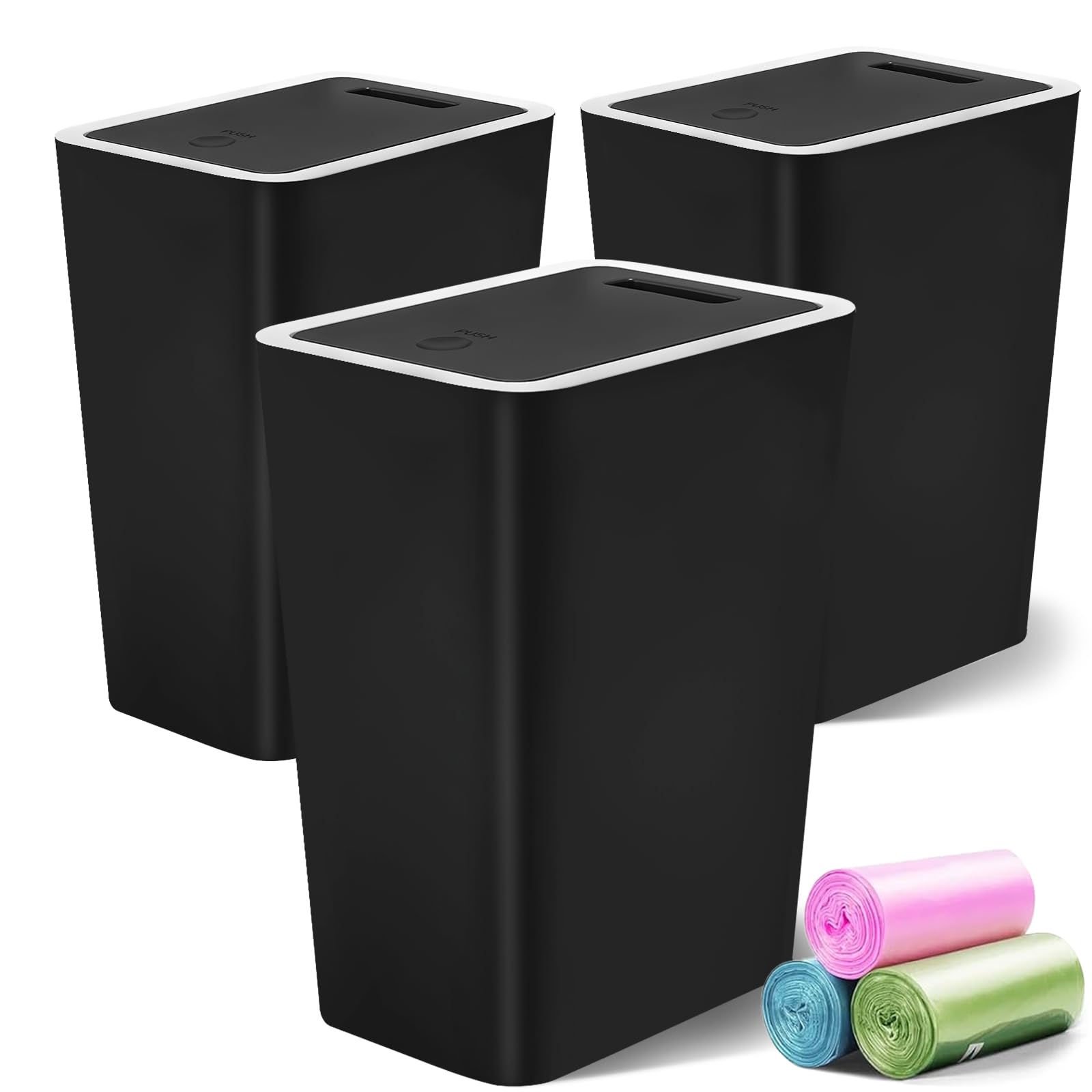 4 Gallon Trash Can 3 Packs (3 Count)