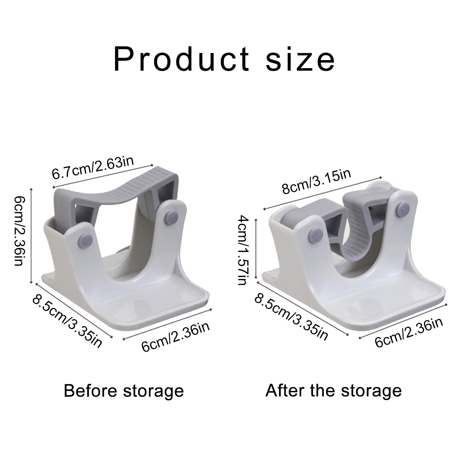 4 Pack Wall Mount Mop Holder Self Adhesive Broom Grippers No Drilling Mop Handle Hanger Practical Home Organization Tool