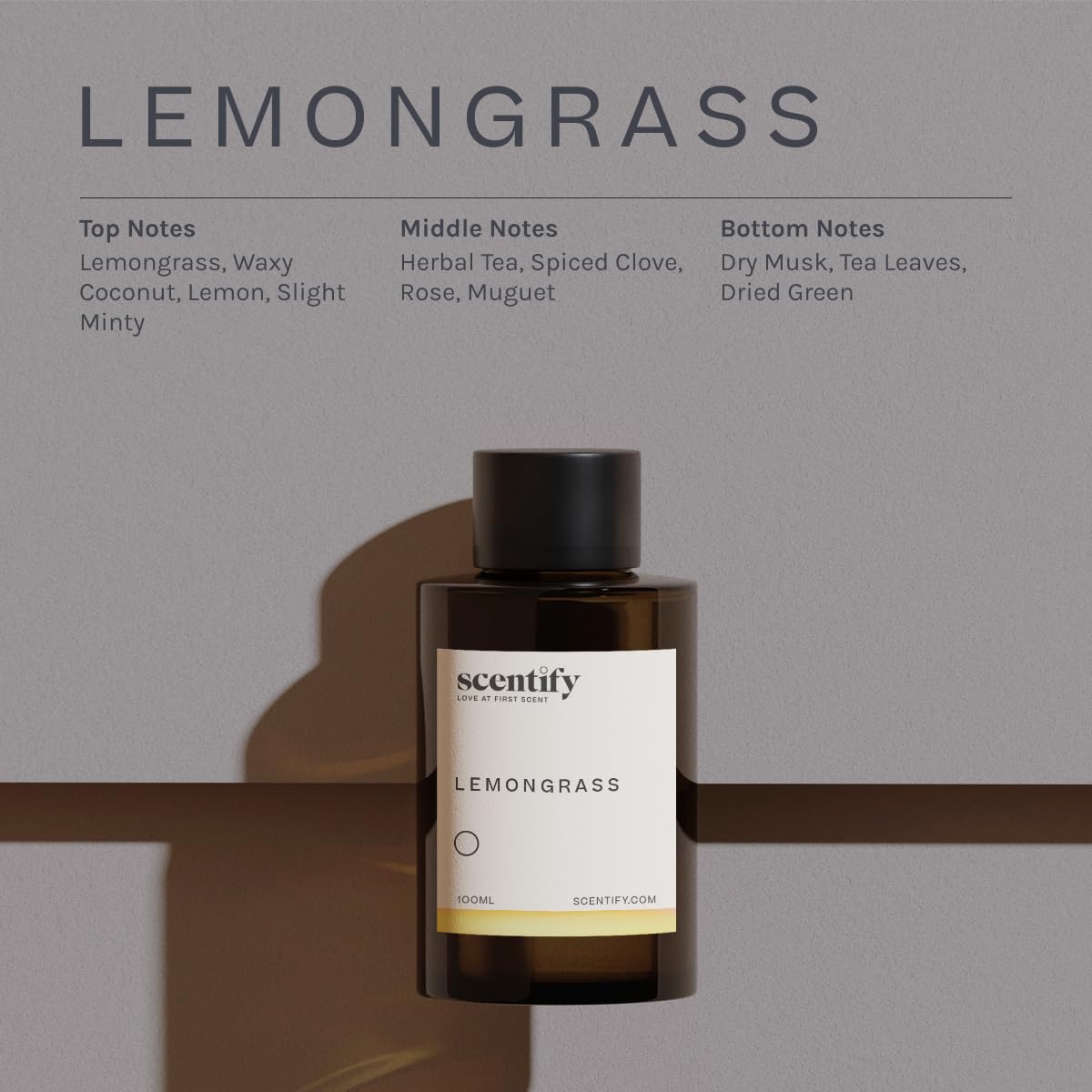Lemongrass Aroma Oil Refill Scent for Oil Diffusers (3.38 Fl Oz)
