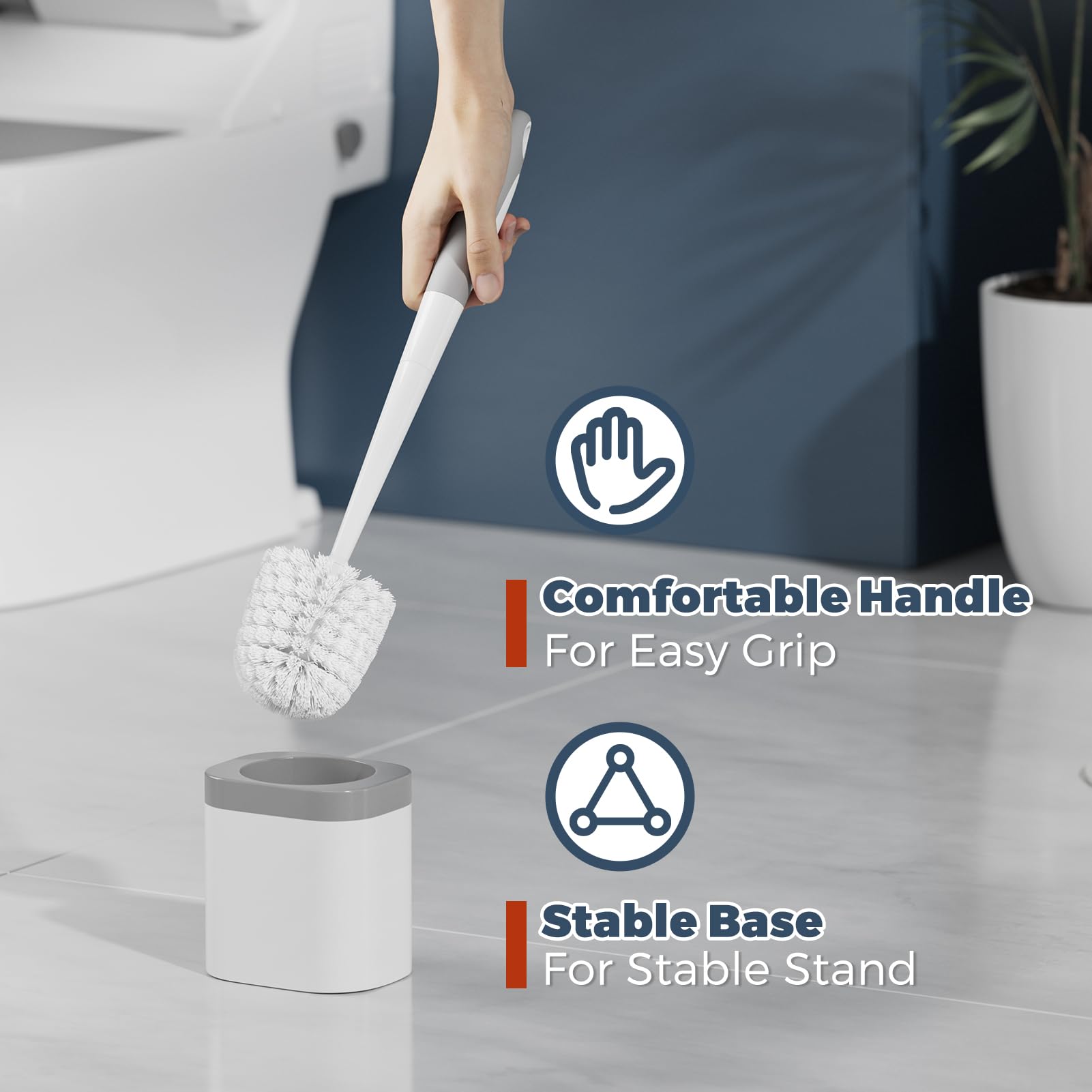 Toilet Brush and Holder Set (2 Count)