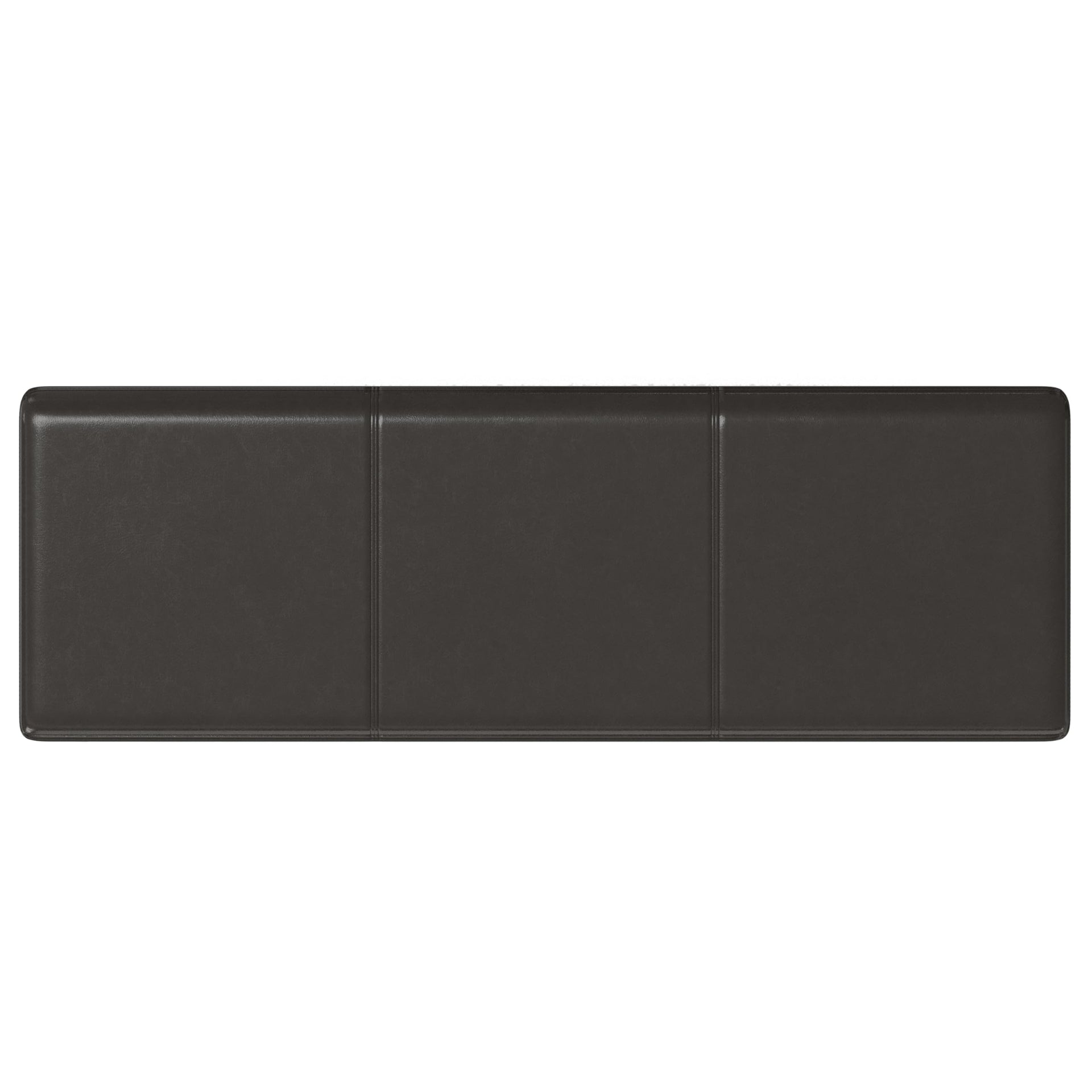 Avalon 54" Wide Vegan Leather Storage Ottoman in Tanners Brown