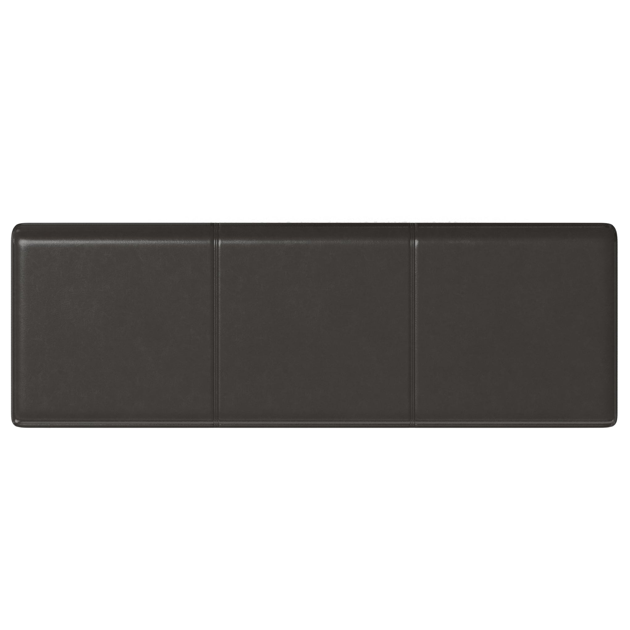 Avalon 54" Wide Vegan Leather Storage Ottoman in Tanners Brown