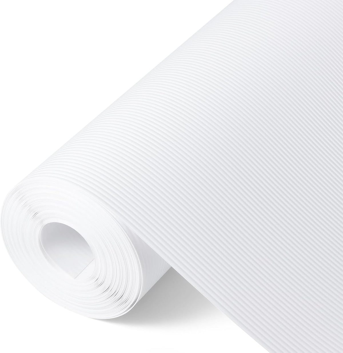 Shelf Liners for Kitchen Cabinets Drawer Liner Non Adhesive Cupboard Mat EVA Material Waterproof Refrigerator Mats Washable Fridge Liner for Cupboard and Desks Liner White 23.6 x 236.2 Inches
