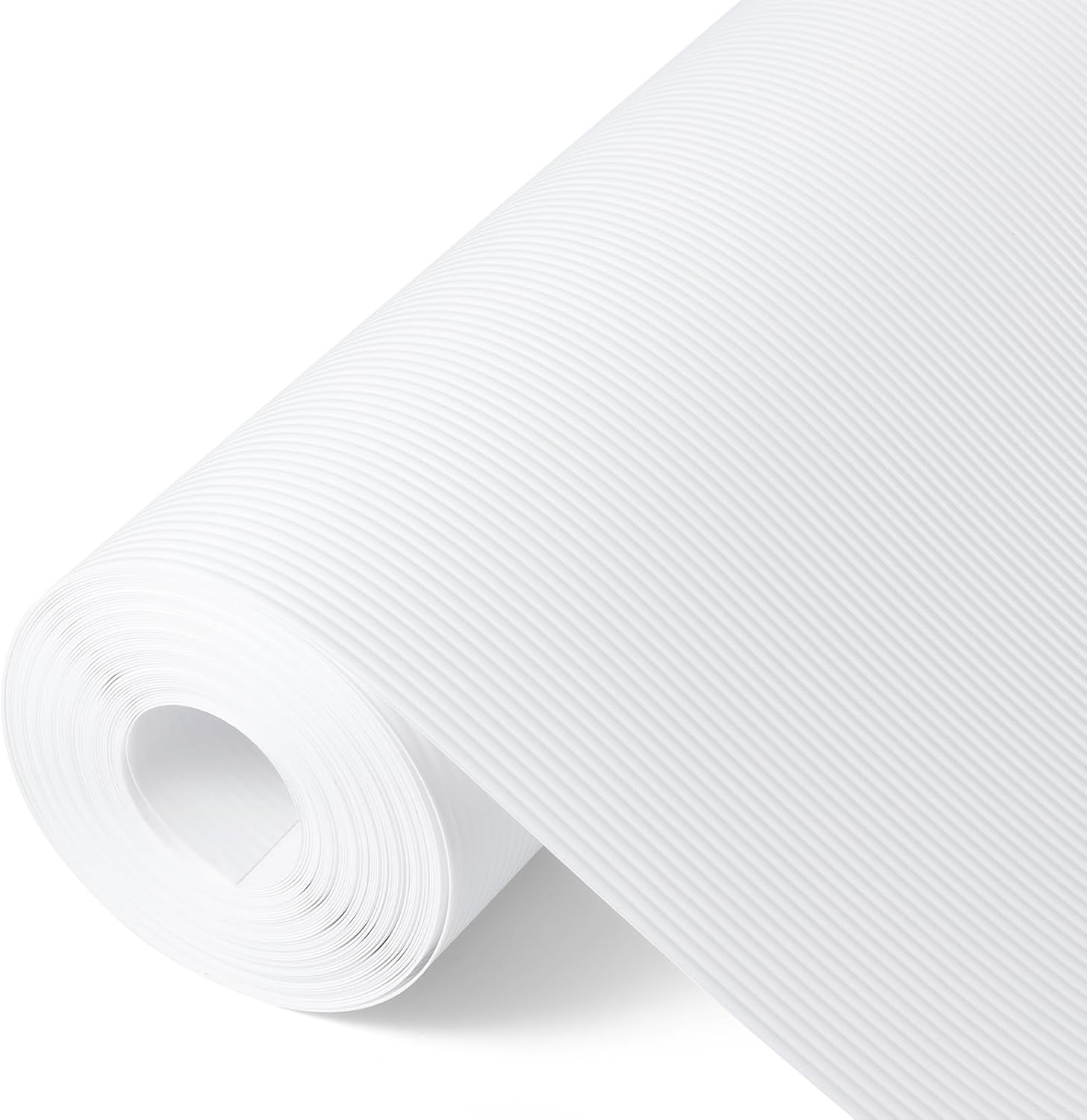 Shelf Liners for Kitchen Cabinets Drawer Liner Non Adhesive Cupboard Mat EVA Material Waterproof Refrigerator Mats Washable Fridge Liner for Cupboard and Desks Liner White 11.8 x 118 Inches