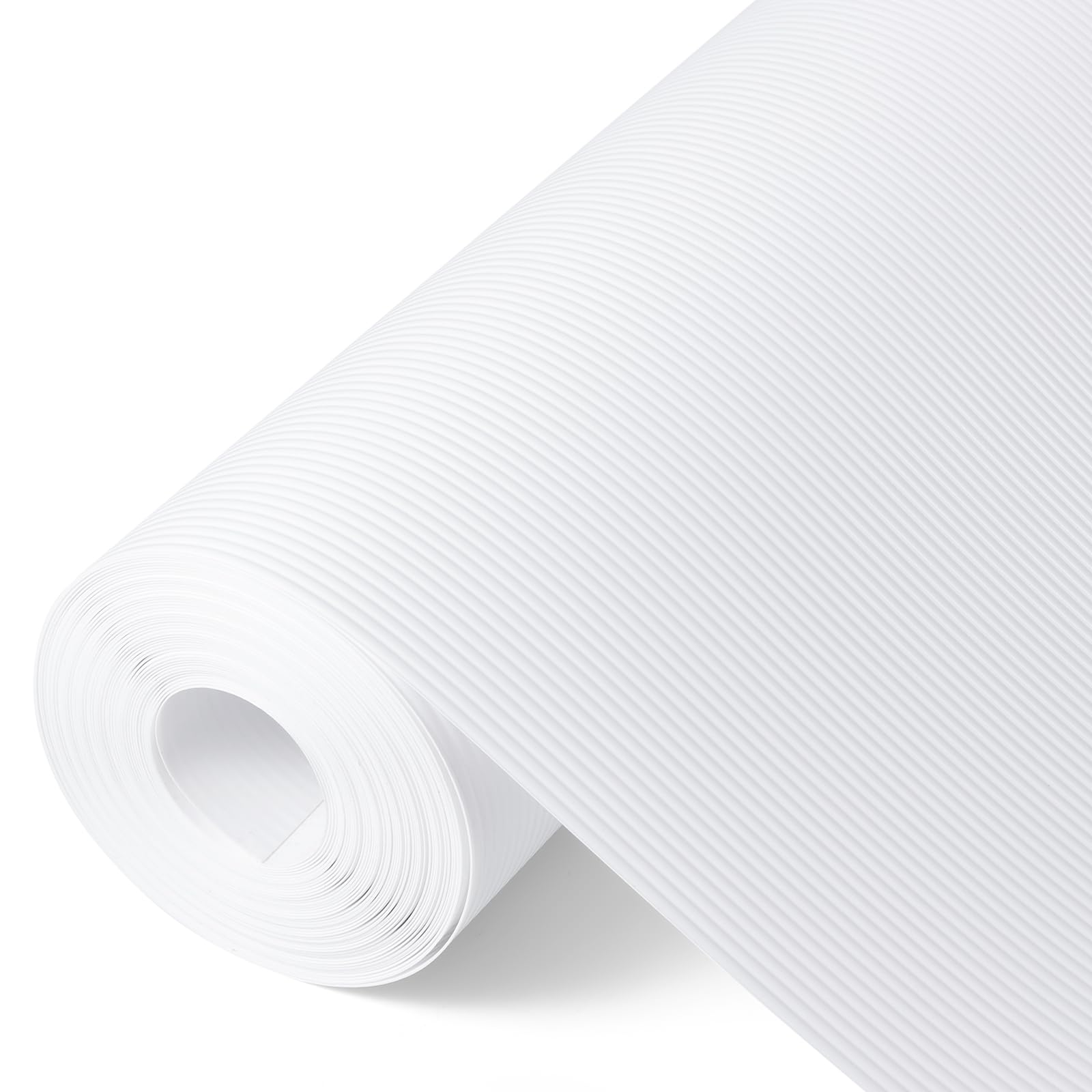 Shelf Liners for Kitchen Cabinets Drawer Liner Non Adhesive Cupboard Mat EVA Material Waterproof Refrigerator Mats Washable Fridge Liner for Cupboard and Desks Liner White 17.3 x 393.7 Inches (68.5 Sq Ft)