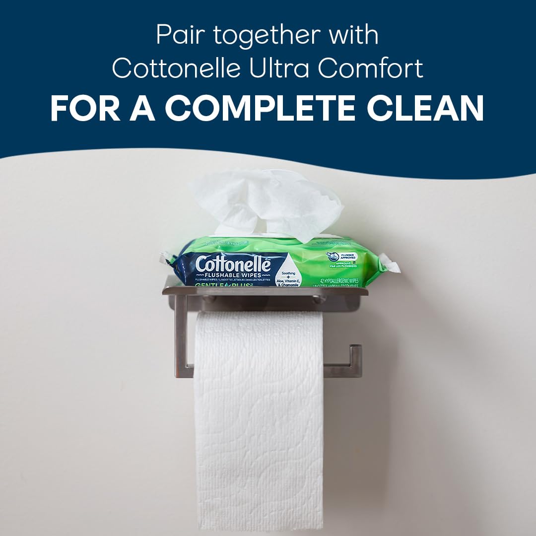 GentlePlus Flushable Wet Wipes with Aloe & Vitamin E (252 Count)