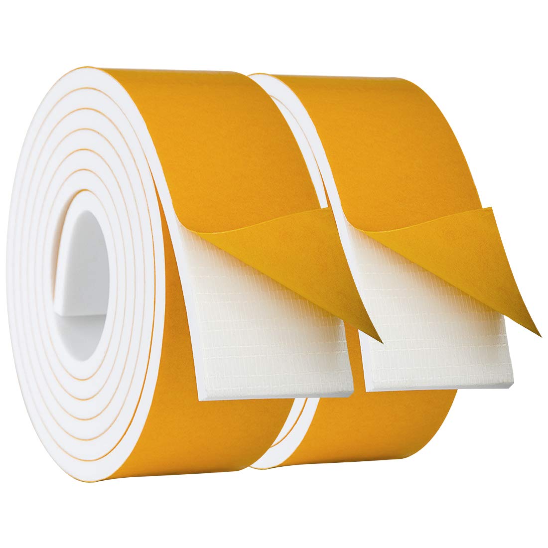 Foam Rubber Seal Tape Closed Cell Adhesive Foam Strips for Window AC Units Soundproof Weather Stripping (13 Foot)