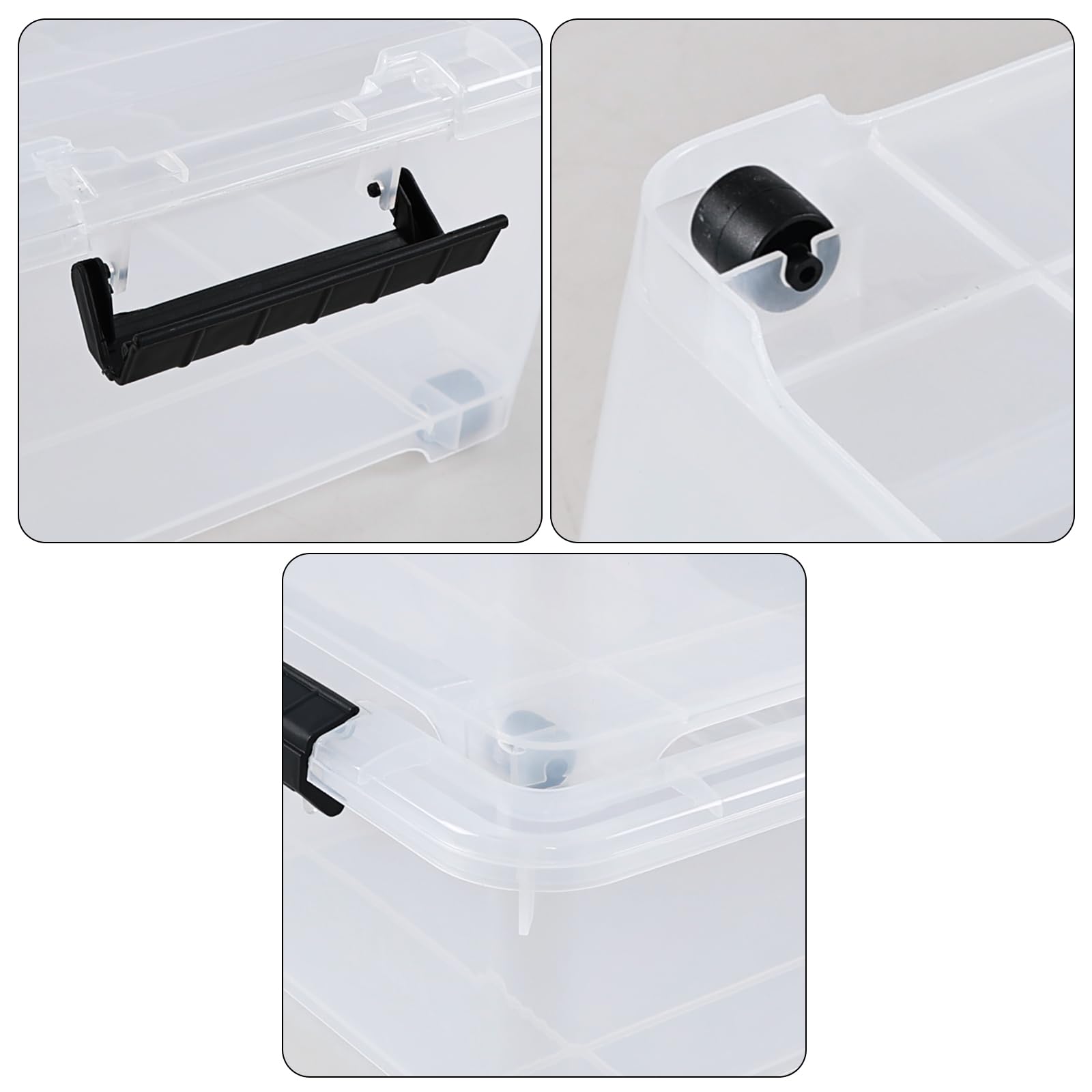 20 Quart Stackable Clear Plastic Under Bed Bins with Lid (4 Count)