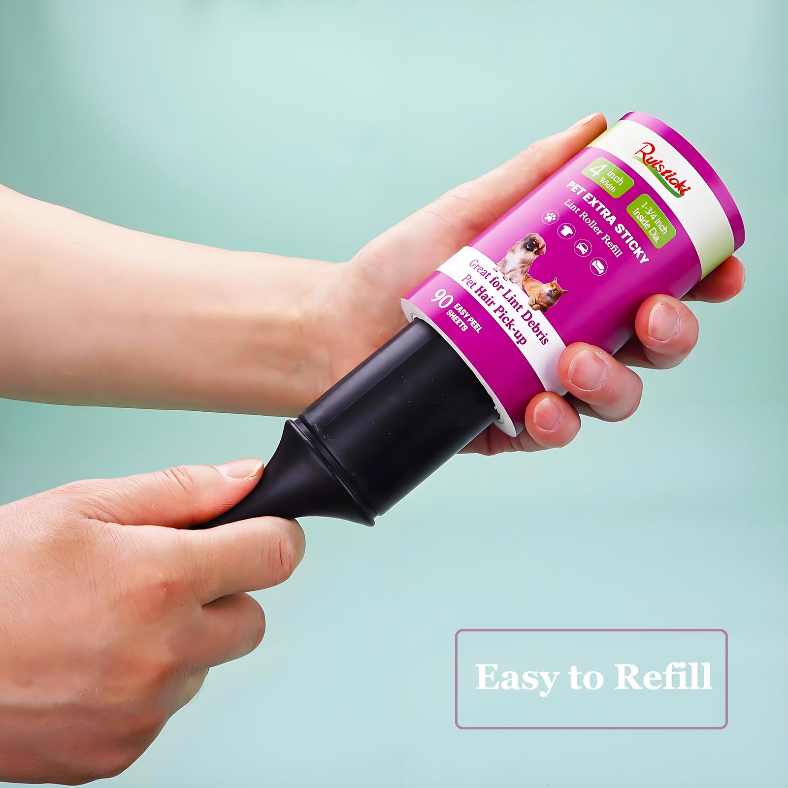 4 inch Lint Roller Refills Compatible with Scotch (540 Count)
