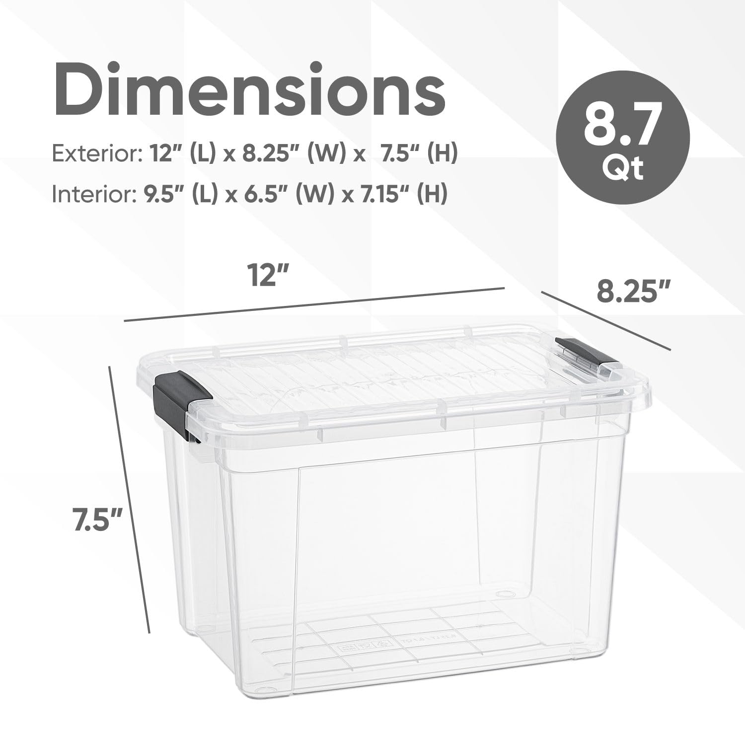 Clear Storage Boxes with Lids