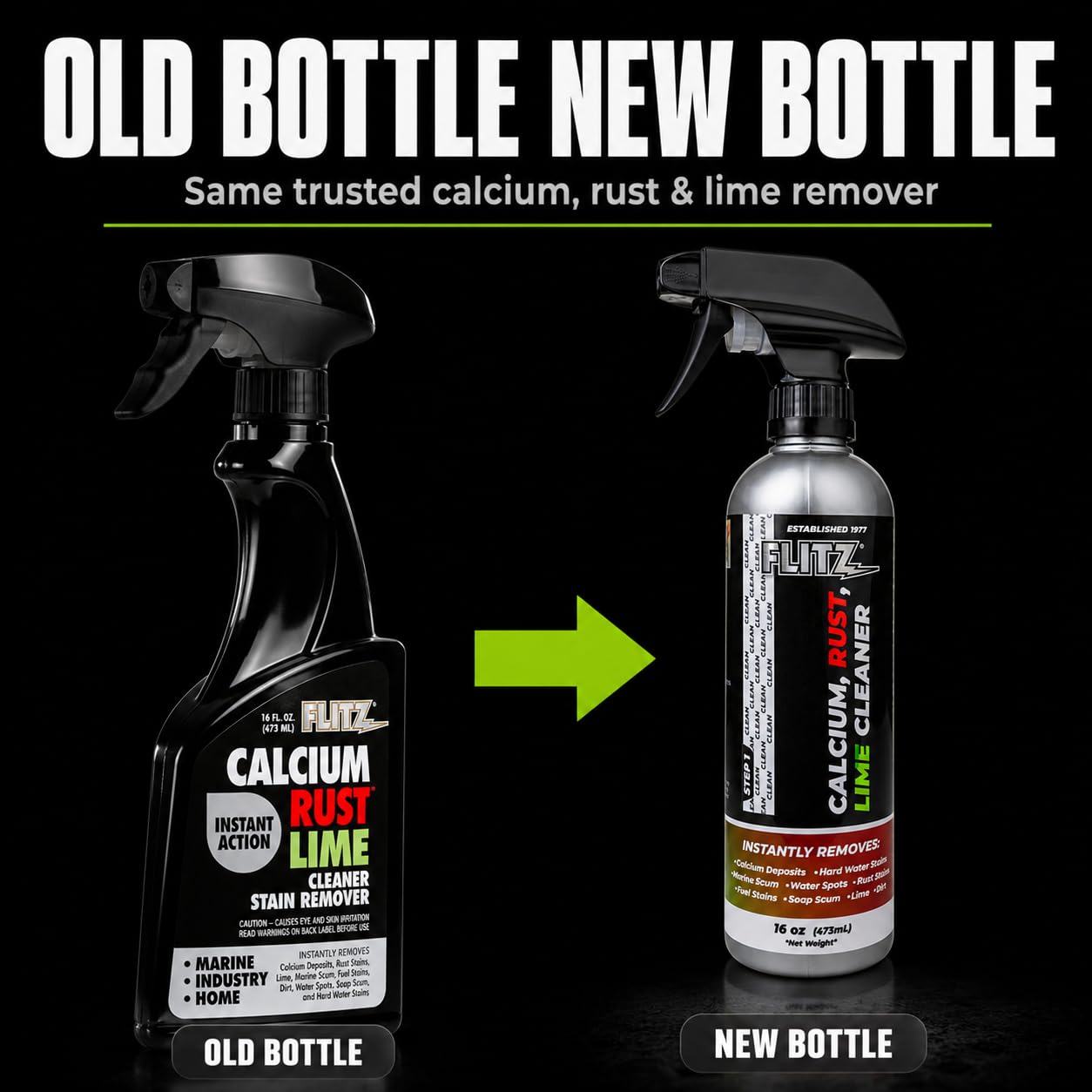 Calcium, Rust, & Lime Remover - 16oz Bottle of USA-Made Limescale Remover for Toilets, Showers, and More - Powerful Spray that Instantly Eliminates Tarnish, Grease, and Other Grime (1 Pack) (16 Fl Oz)