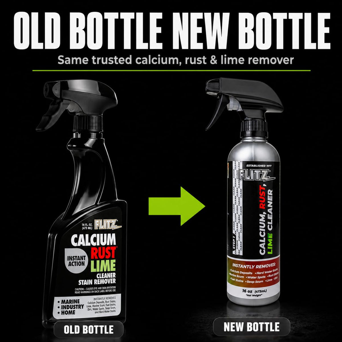 Calcium, Rust, & Lime Remover - 16oz Bottle of USA-Made Limescale Remover for Toilets, Showers, and More - Powerful Spray that Instantly Eliminates Tarnish, Grease, and Other Grime (12 Pack) (192 Fl Oz)