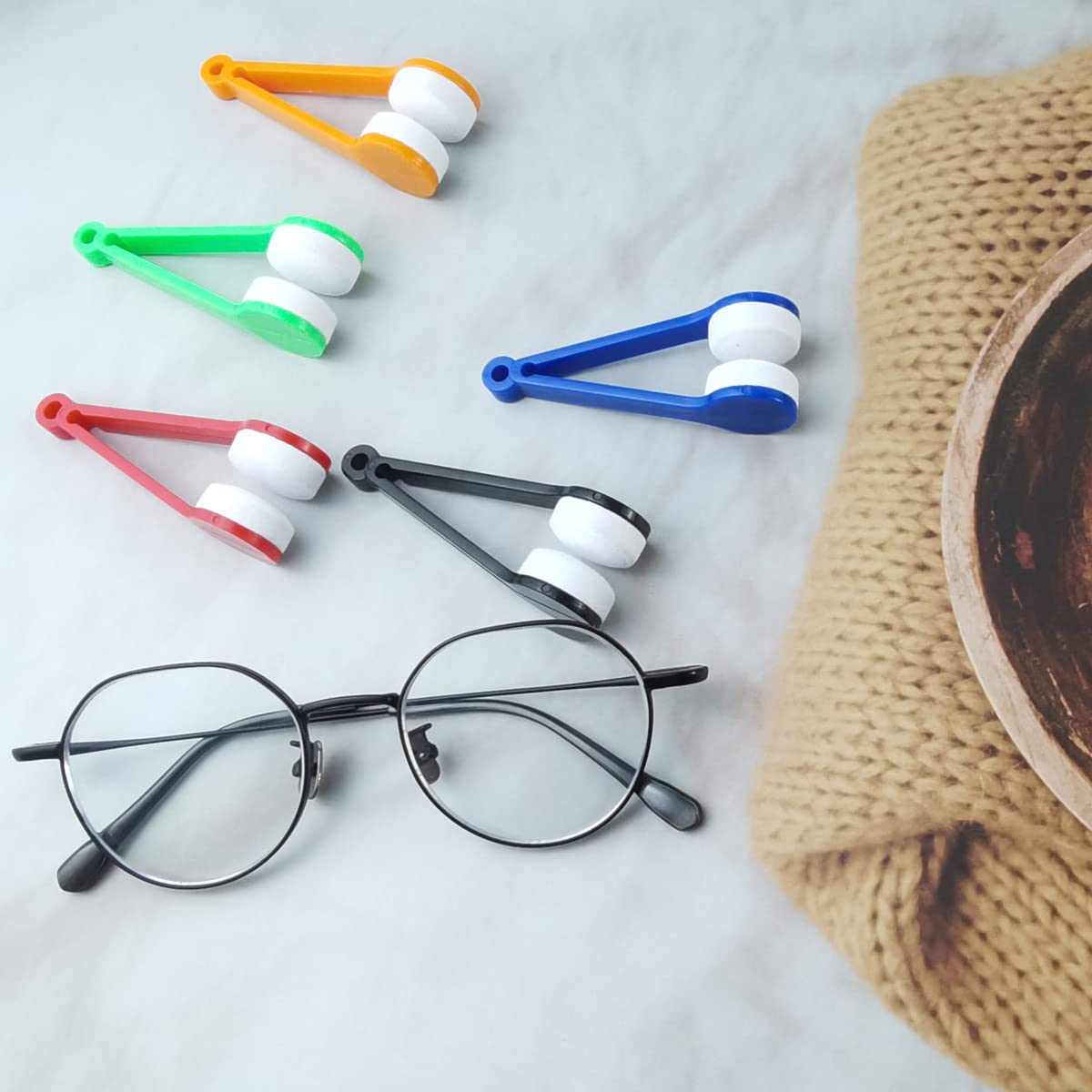 40PCS Mini Sun Glasses Eyeglass Microfiber Spectacles Cleaner Brush Cleaning Tool (40 Count)