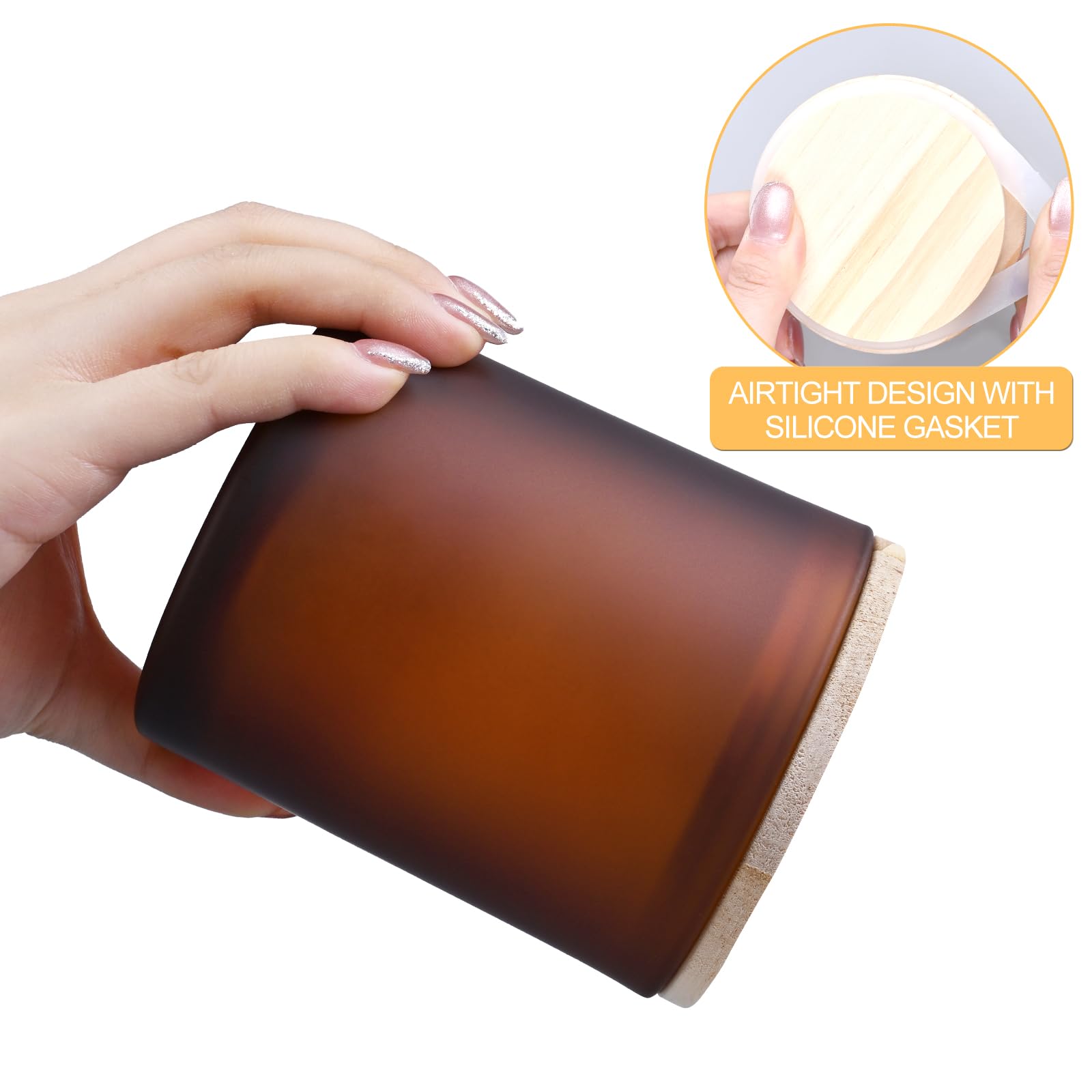 14 OZ Thick Candle Jars for Making Candles 12 Pcs (12 Count)